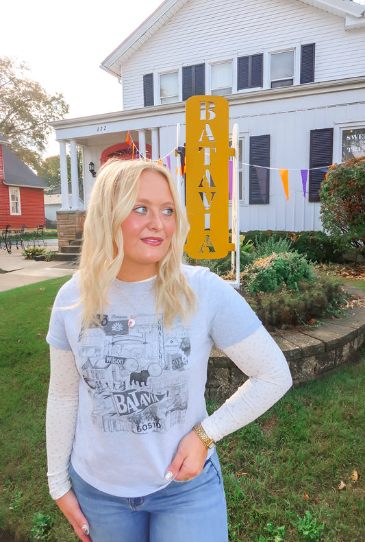 Batavia Landmark Cropped Tee