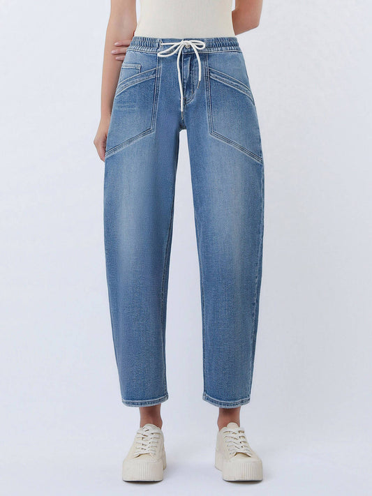 High Rise Barrel Jeans