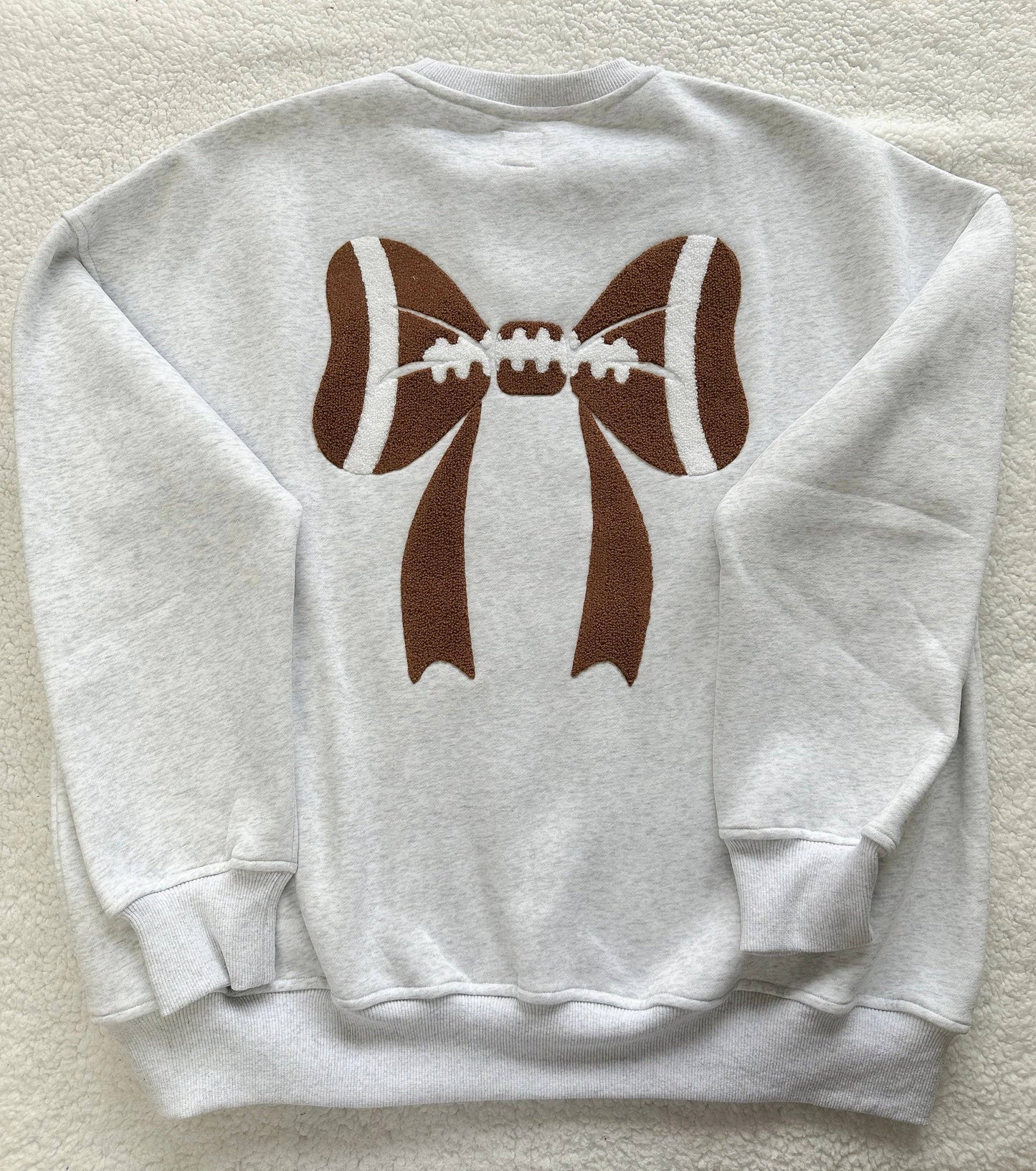 Football Bows Oversized Sweatshirt
