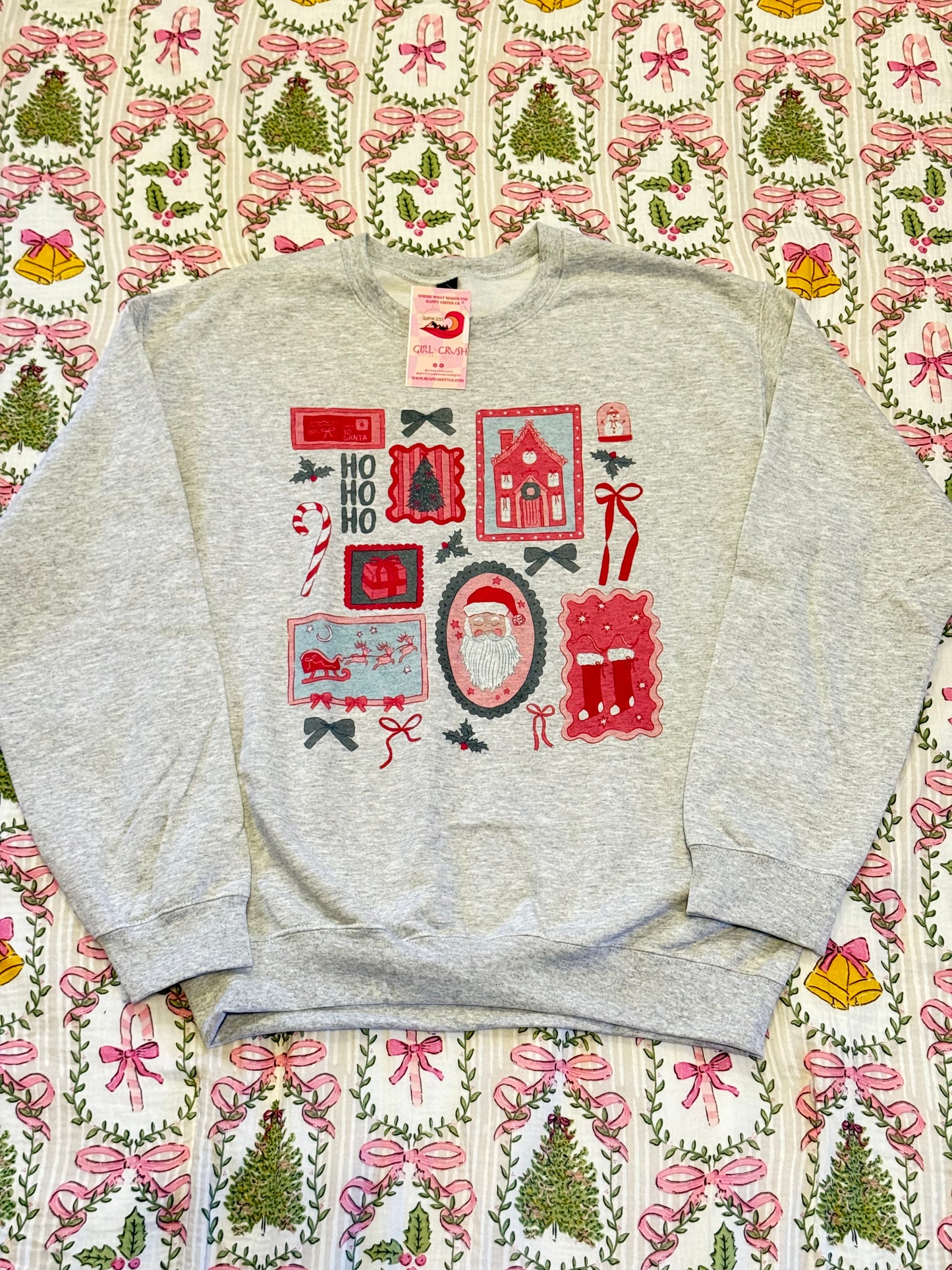 Pink Christmas collage Sweatshirt