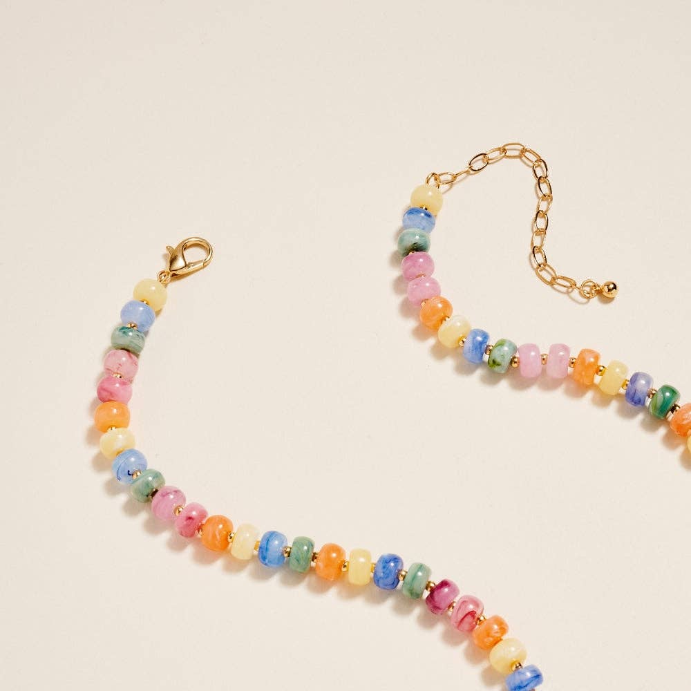 Beaded Heart Pendant Necklace