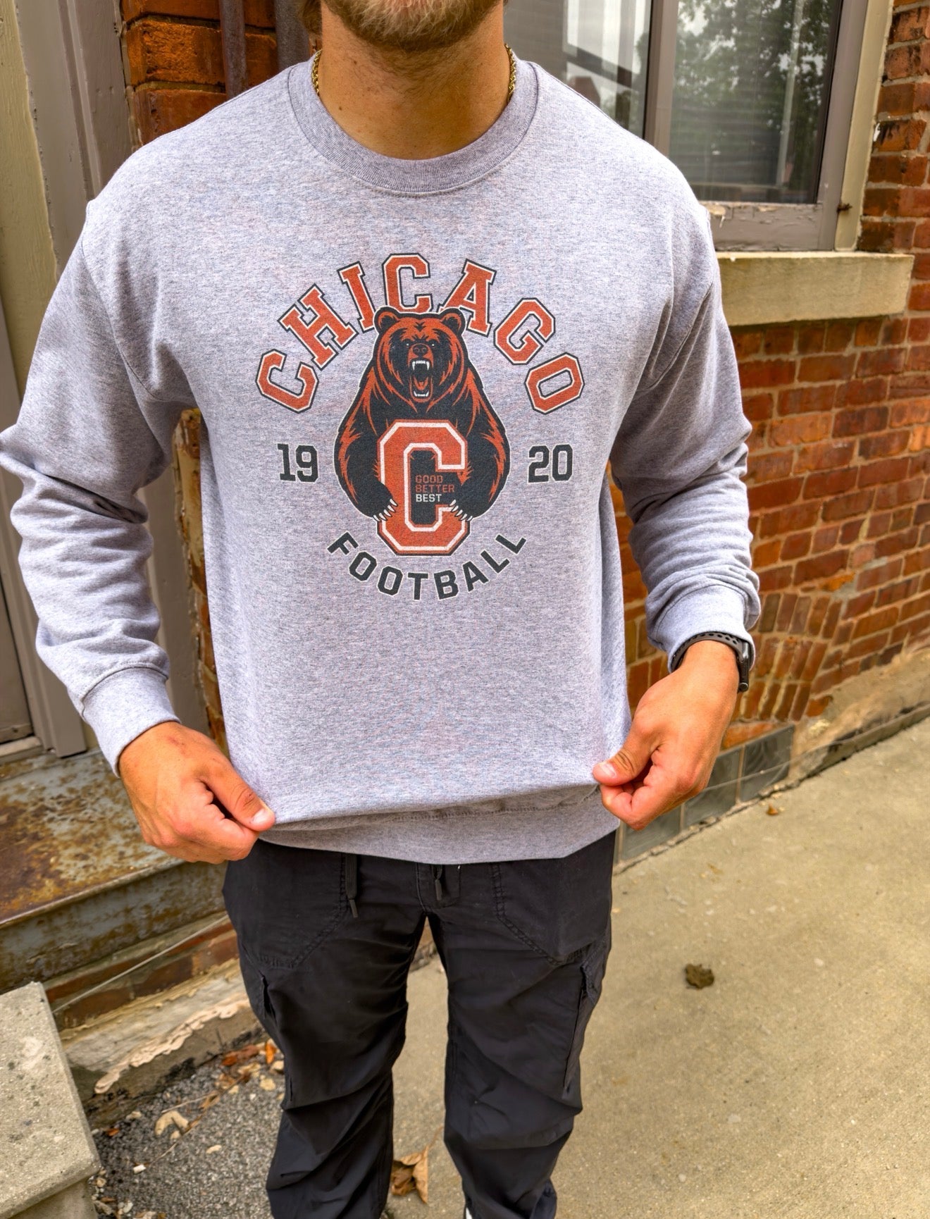 Chicago Football Vintage Bear Crewneck/tee
