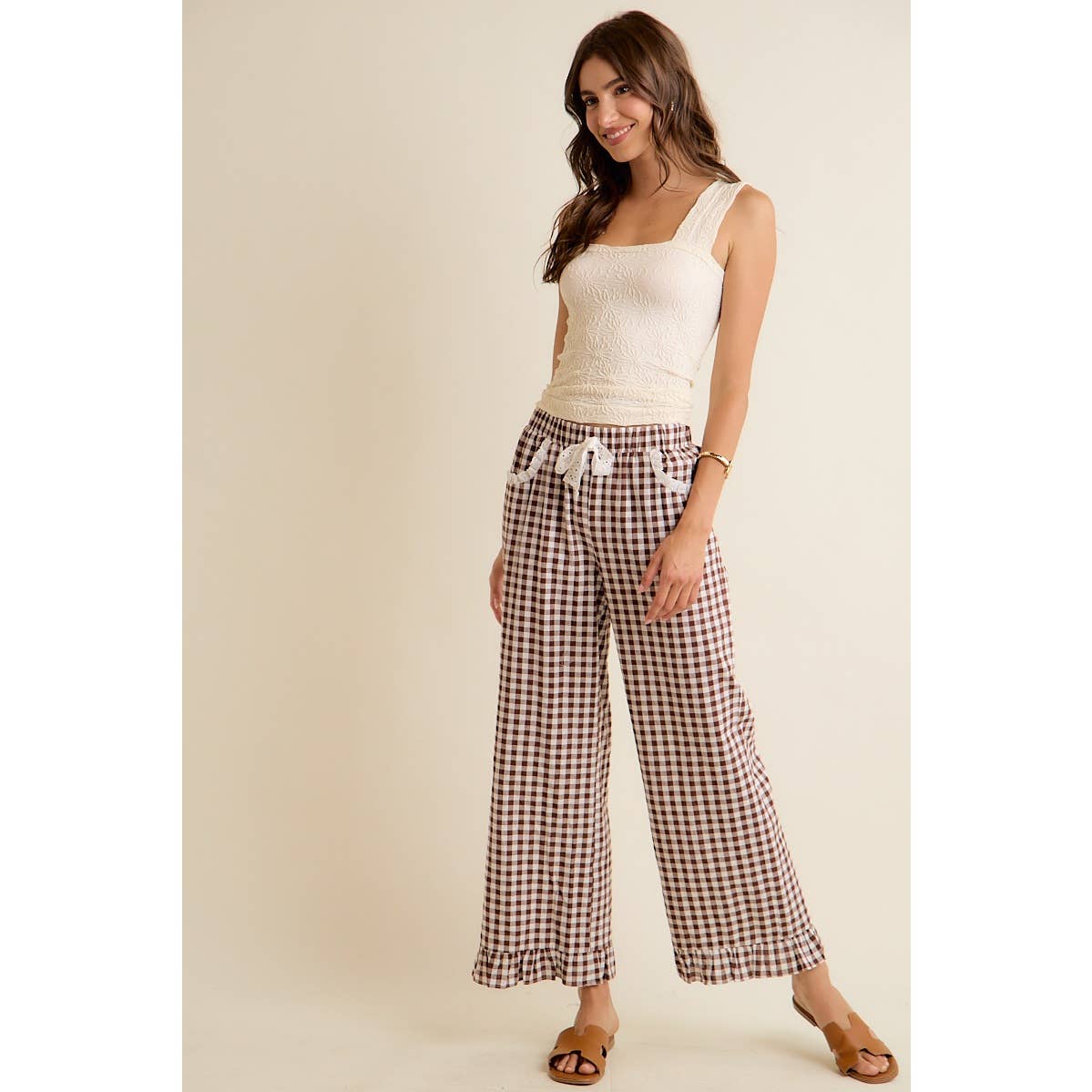 Brown Sugar Gingham Pants