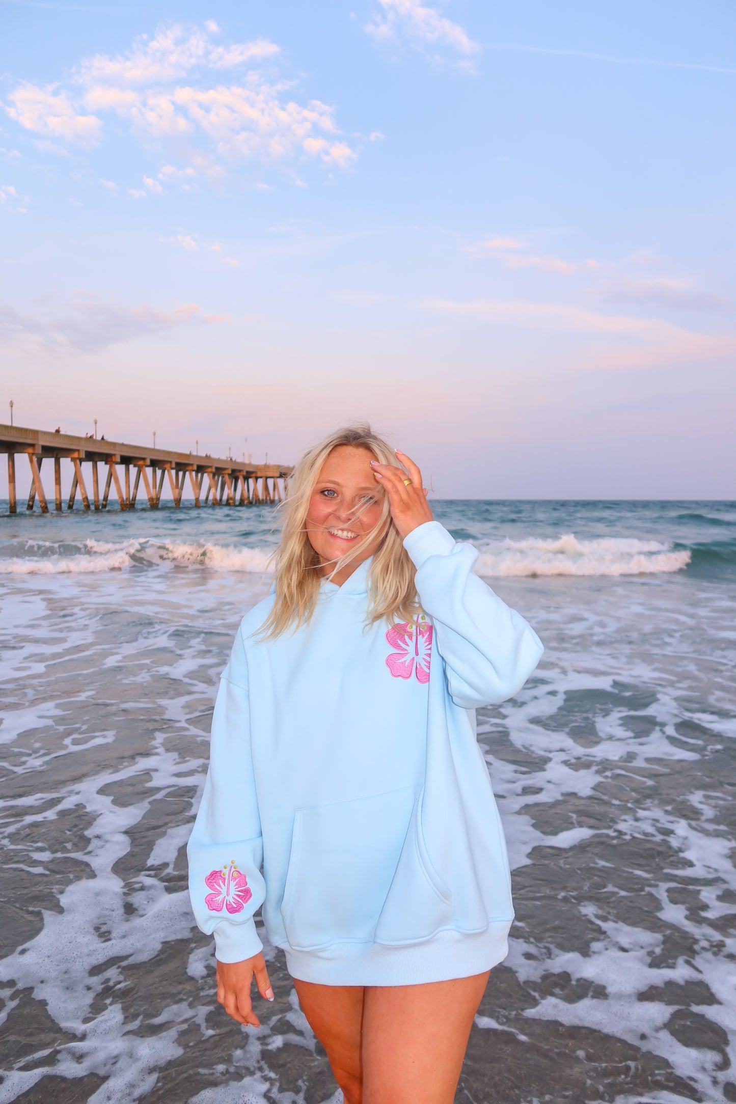 Hibiscus Dream Oversized Hoodie