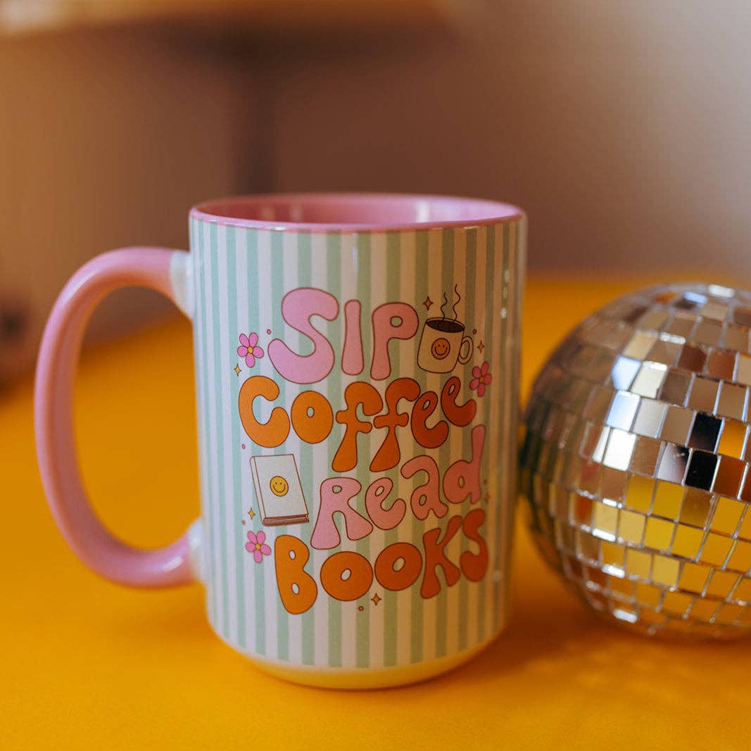Sip Coffee Read Books Mug