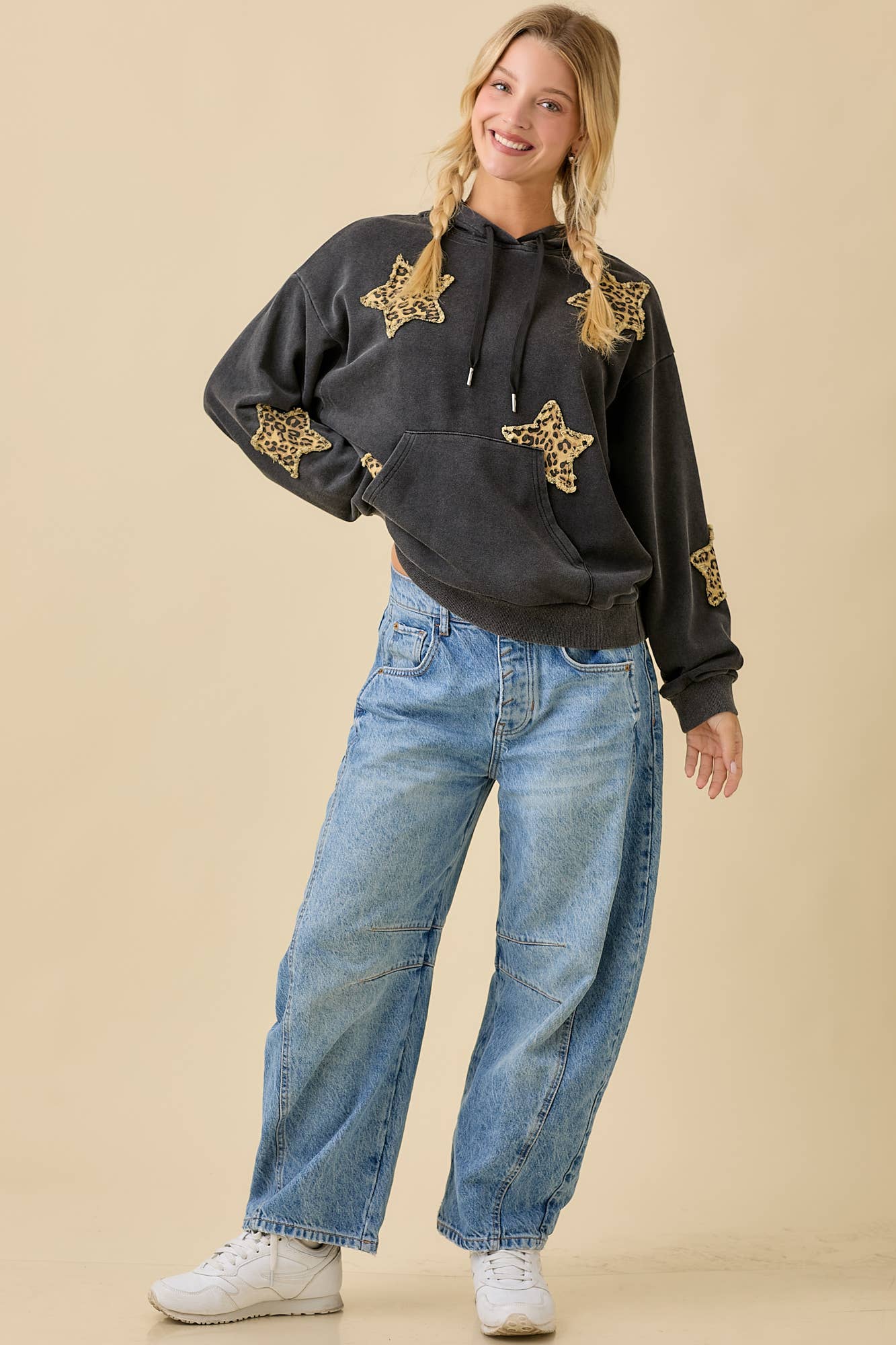 Mineral Wash Star Hoodie