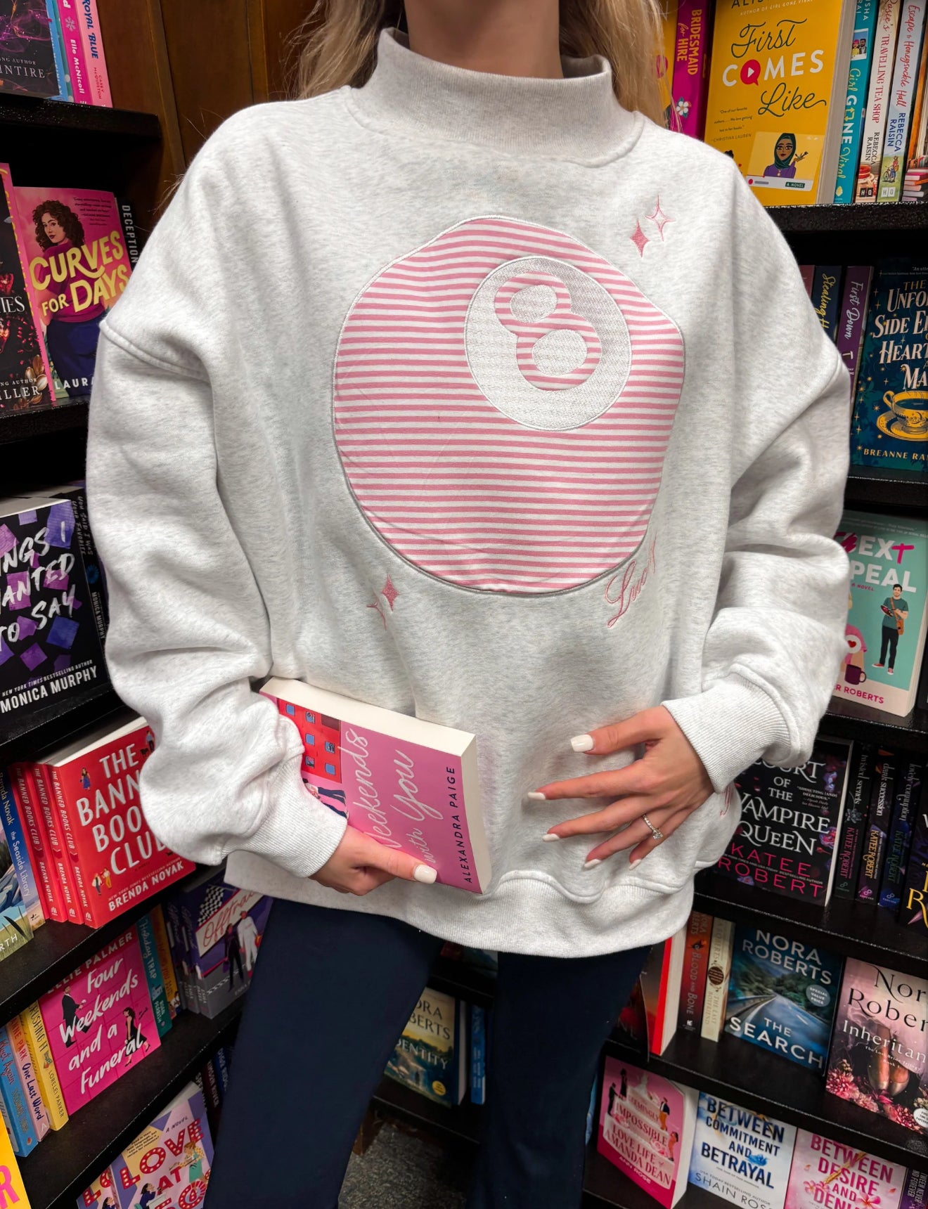 Lucky 8 Mockneck Oversized Sweatshirt