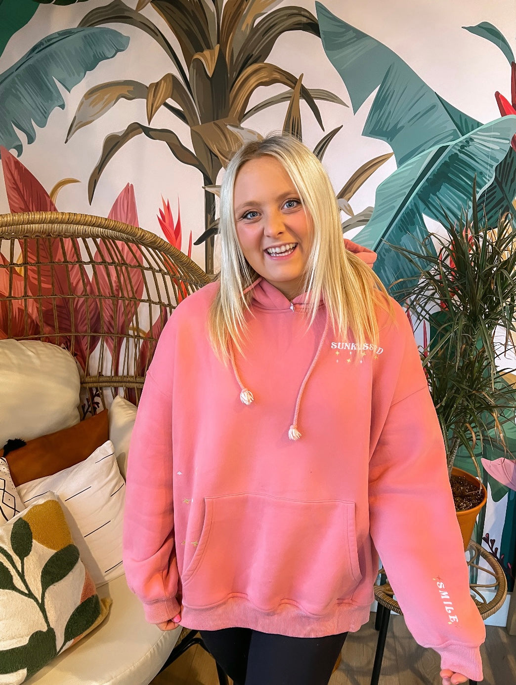 Embroidered Van Star Oversized Hoodie