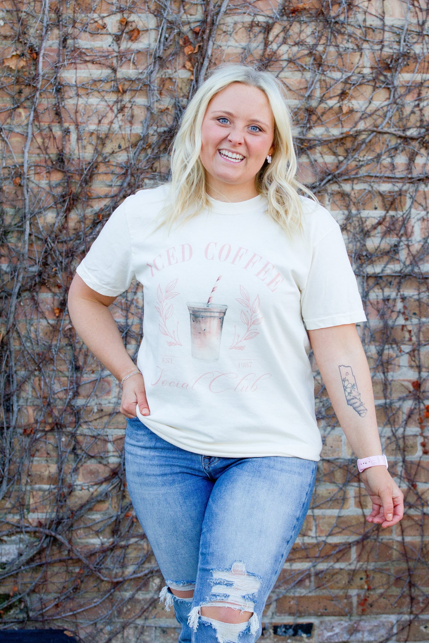 Iced Coffee Social Club Tee/crew