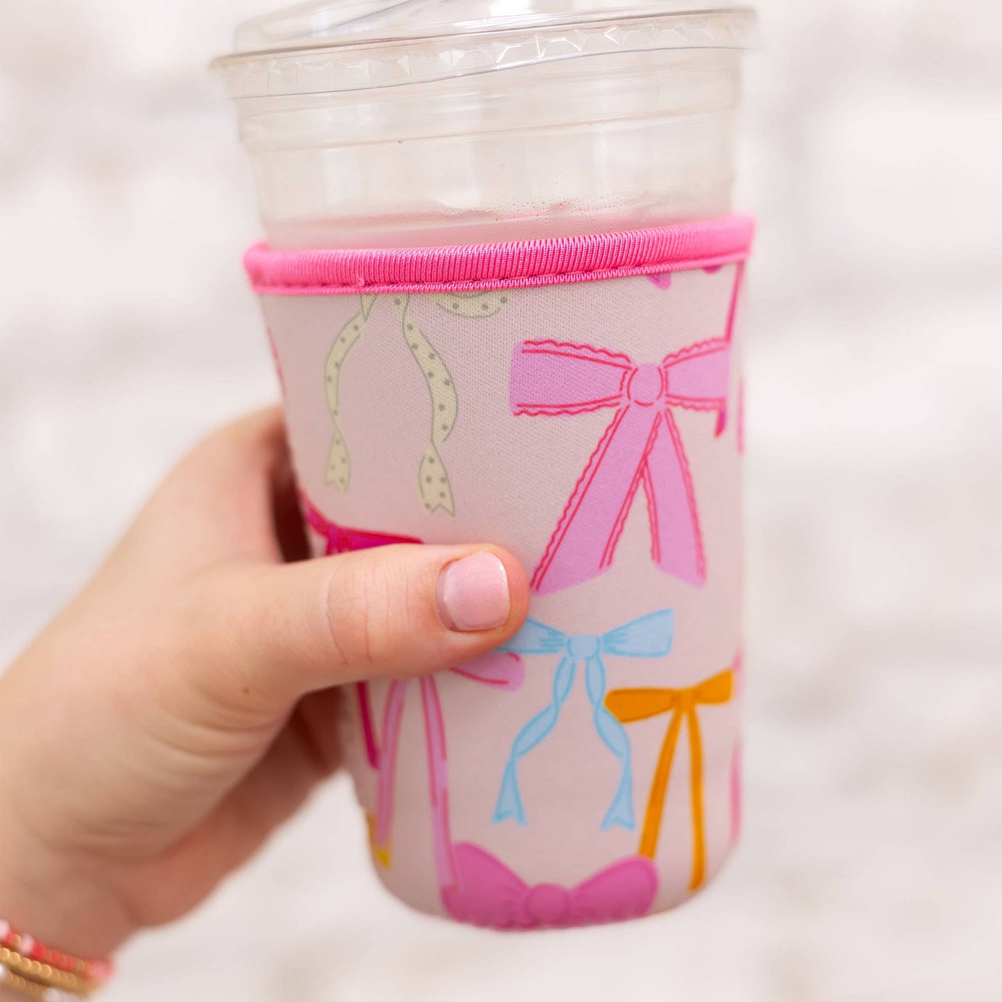 Coquette Bows coffee coozie