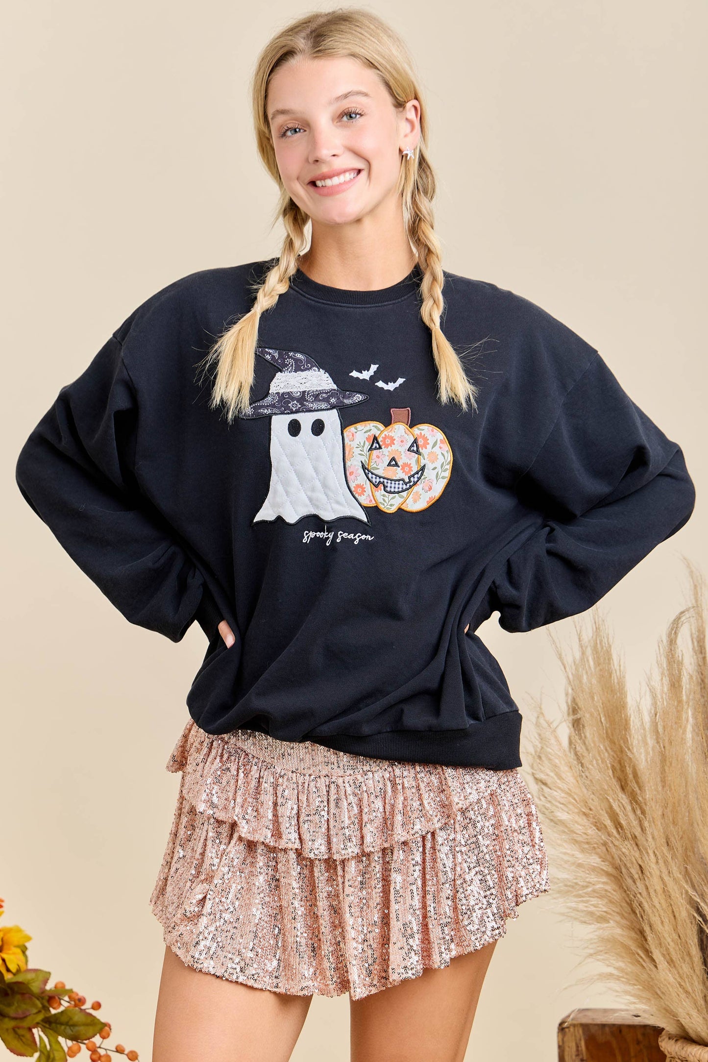 Halloween Patchwork Crewneck