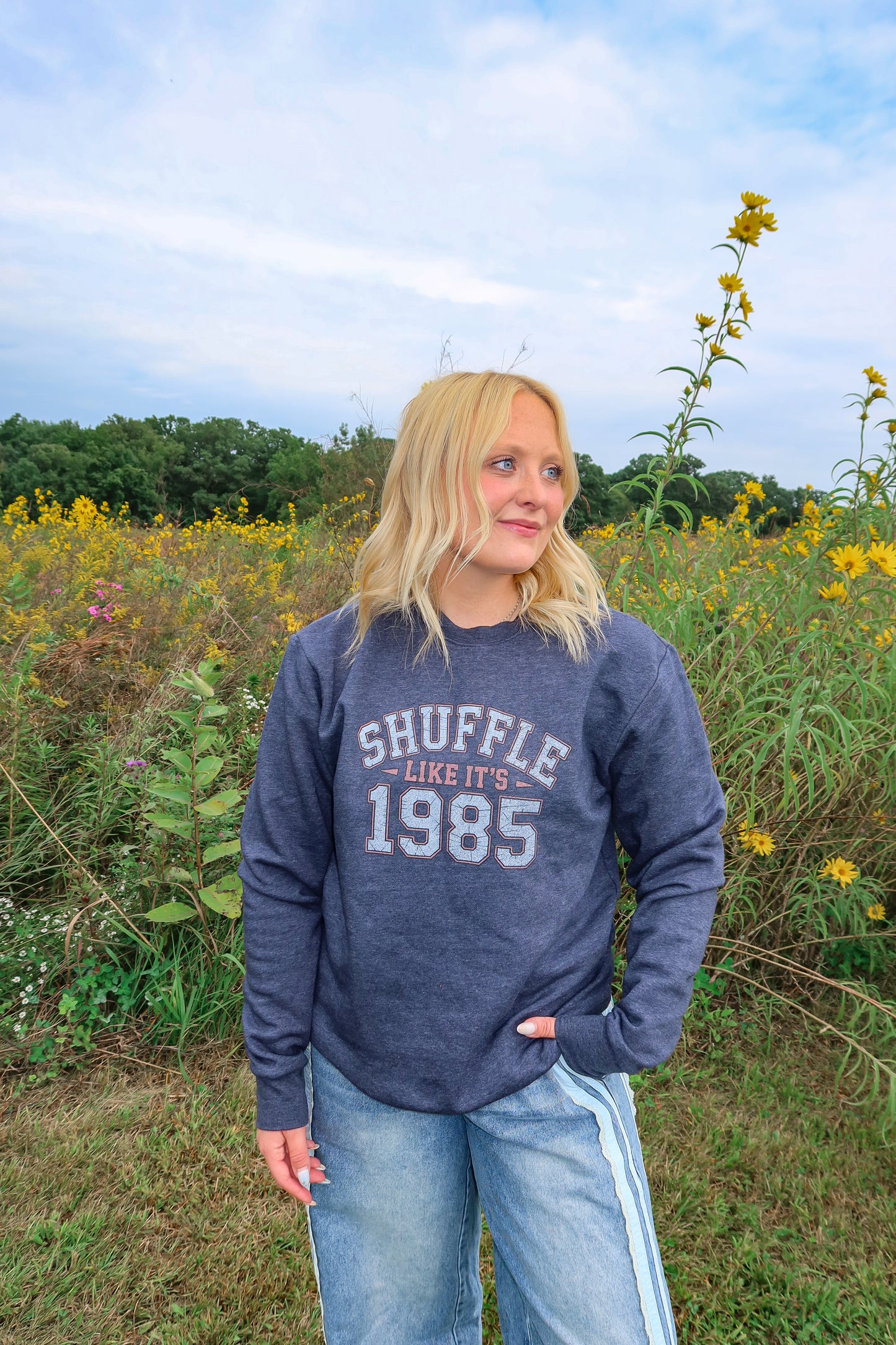 Shuffle like It's 1985 Crewneck/tee