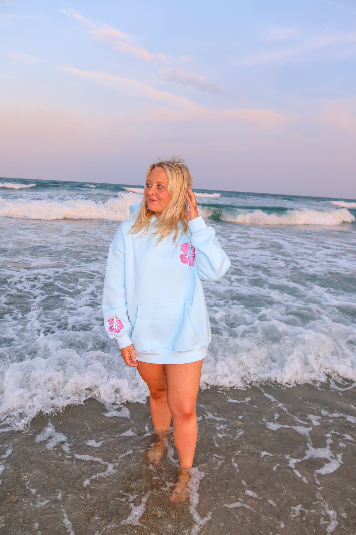 Hibiscus Dream Oversized Hoodie