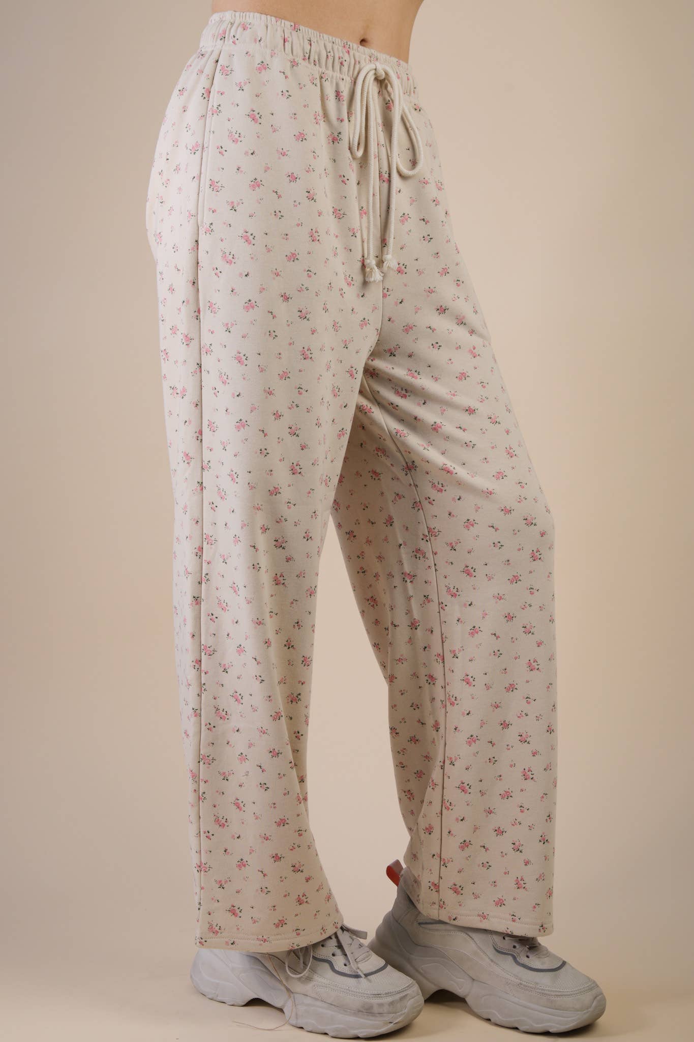 Floral Wide Leg Sweatpants