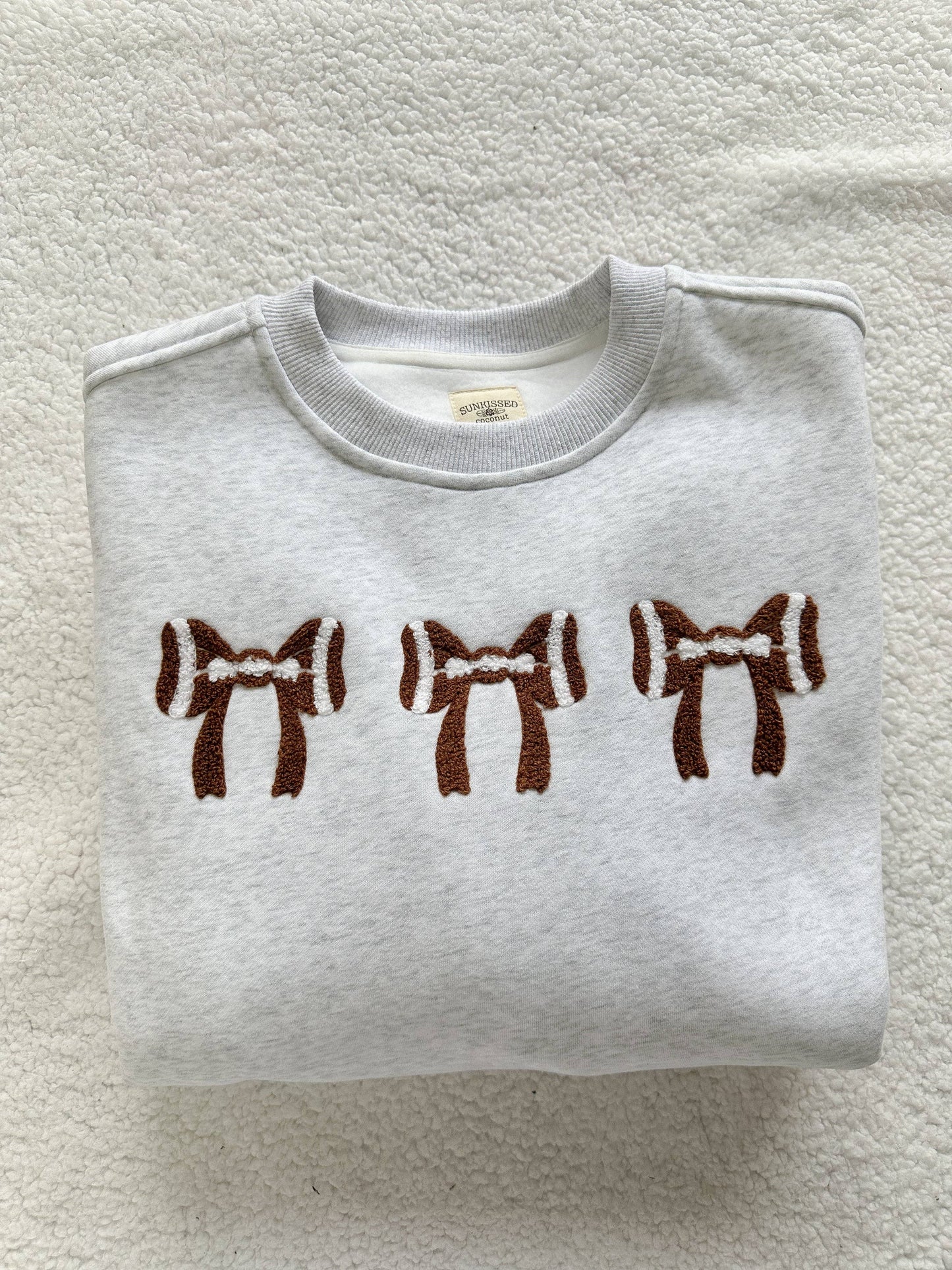 Football Bows Oversized Sweatshirt