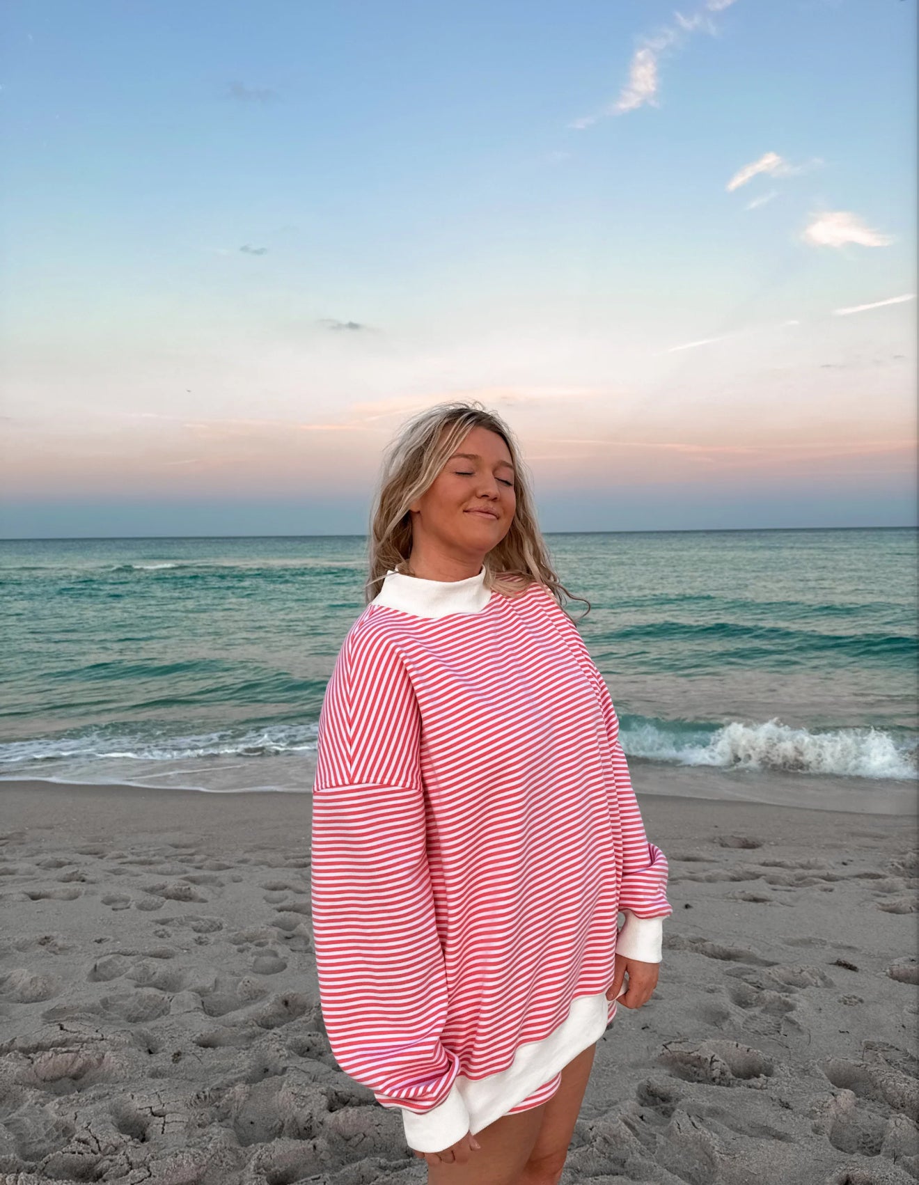 Sail Away Mockneck Oversized Sweatshirt