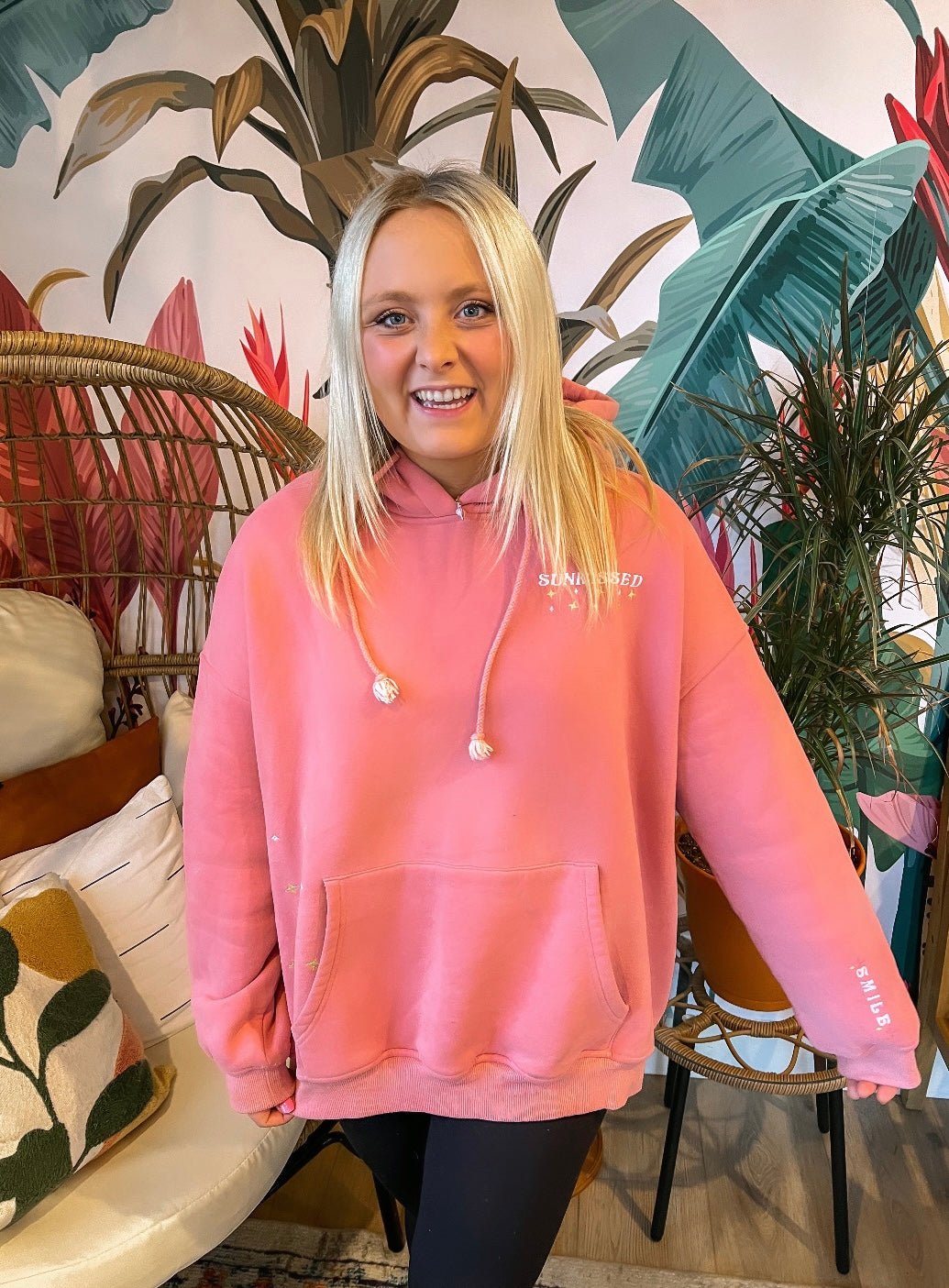 Embroidered Van Star Oversized Hoodie