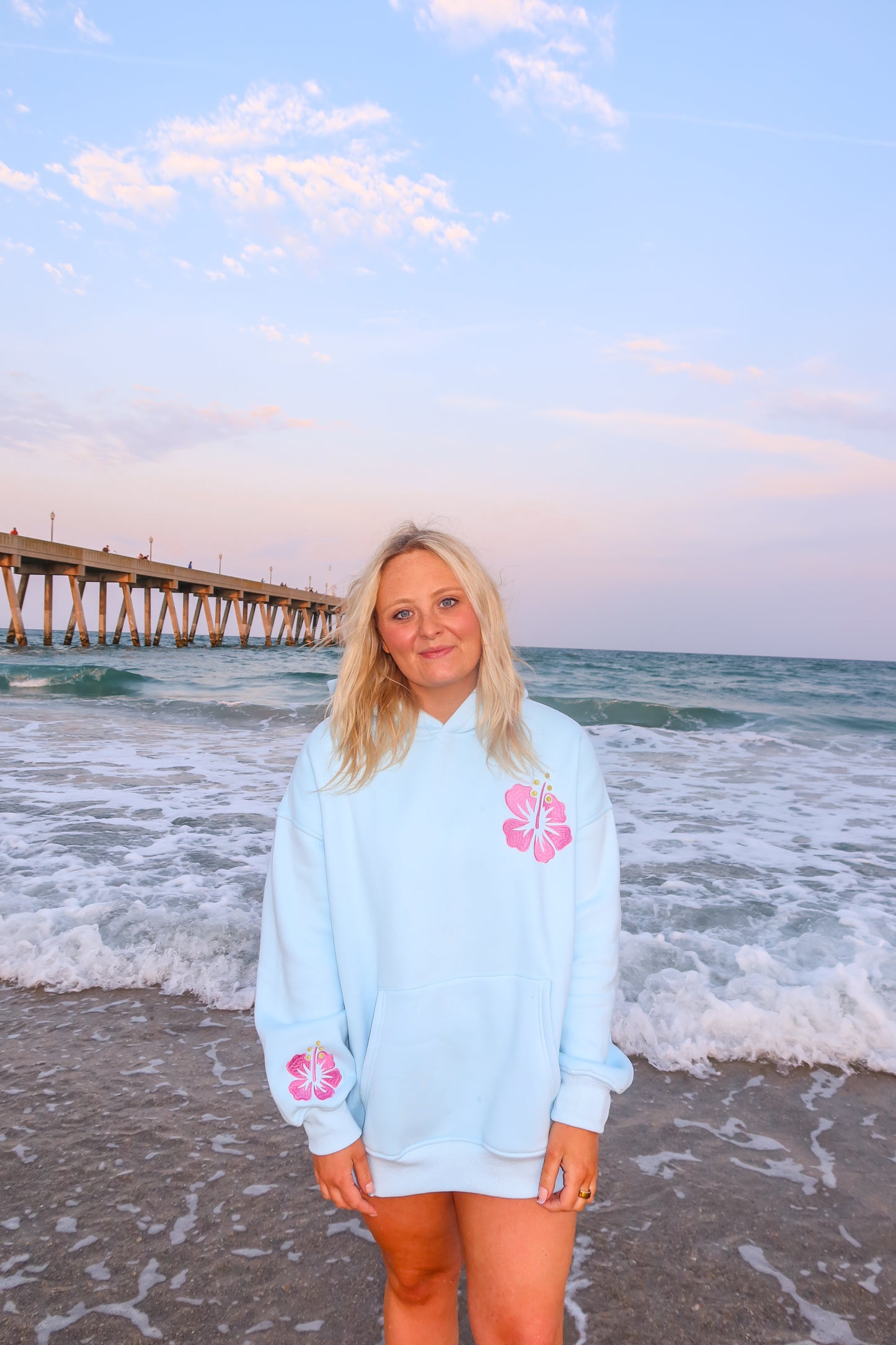 Hibiscus Dream Oversized Hoodie