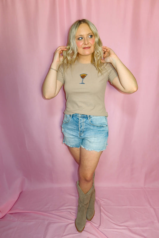 Martini Moment Ribbed Tee