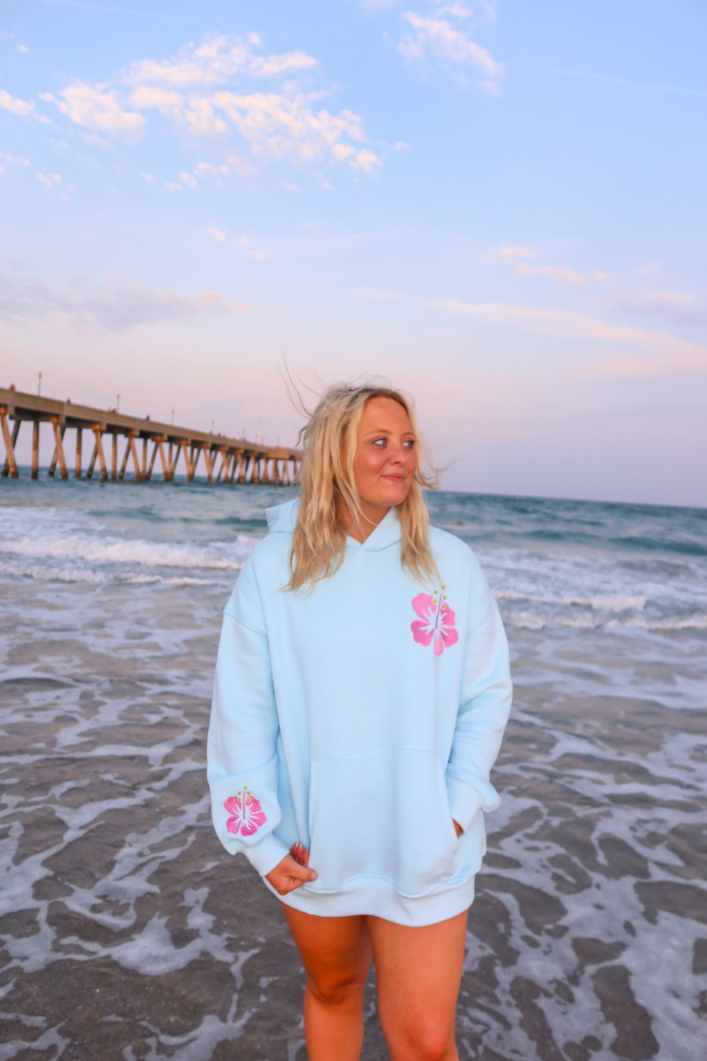 Hibiscus Dream Oversized Hoodie