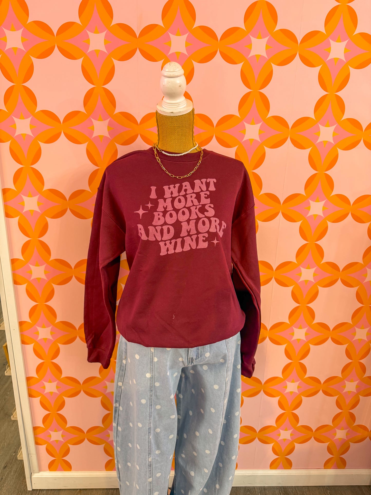 More Books & More Wine Sweatshirt