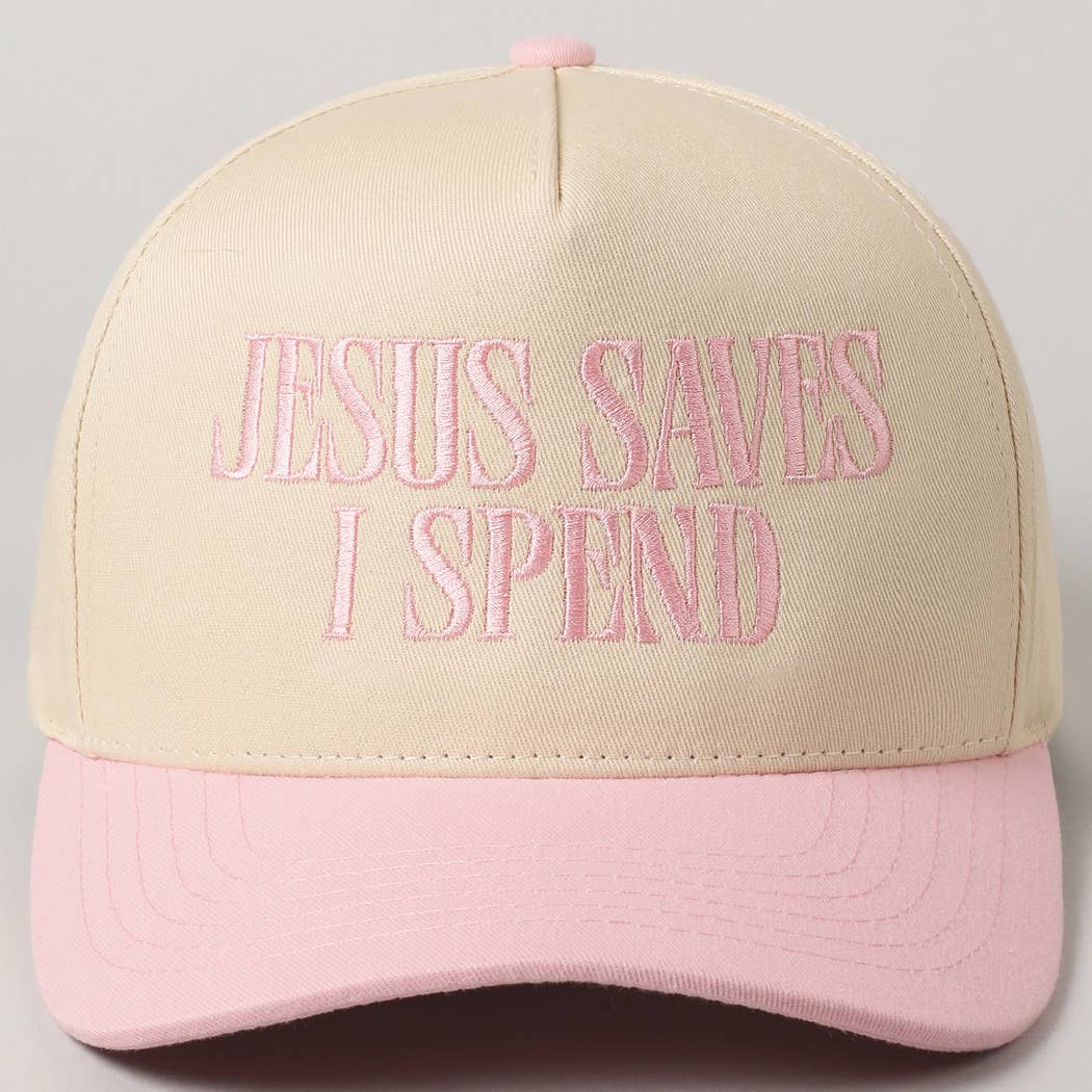 JESUS SAVES I SPEND Trucker Hat – Seapeakstyle display picture 1