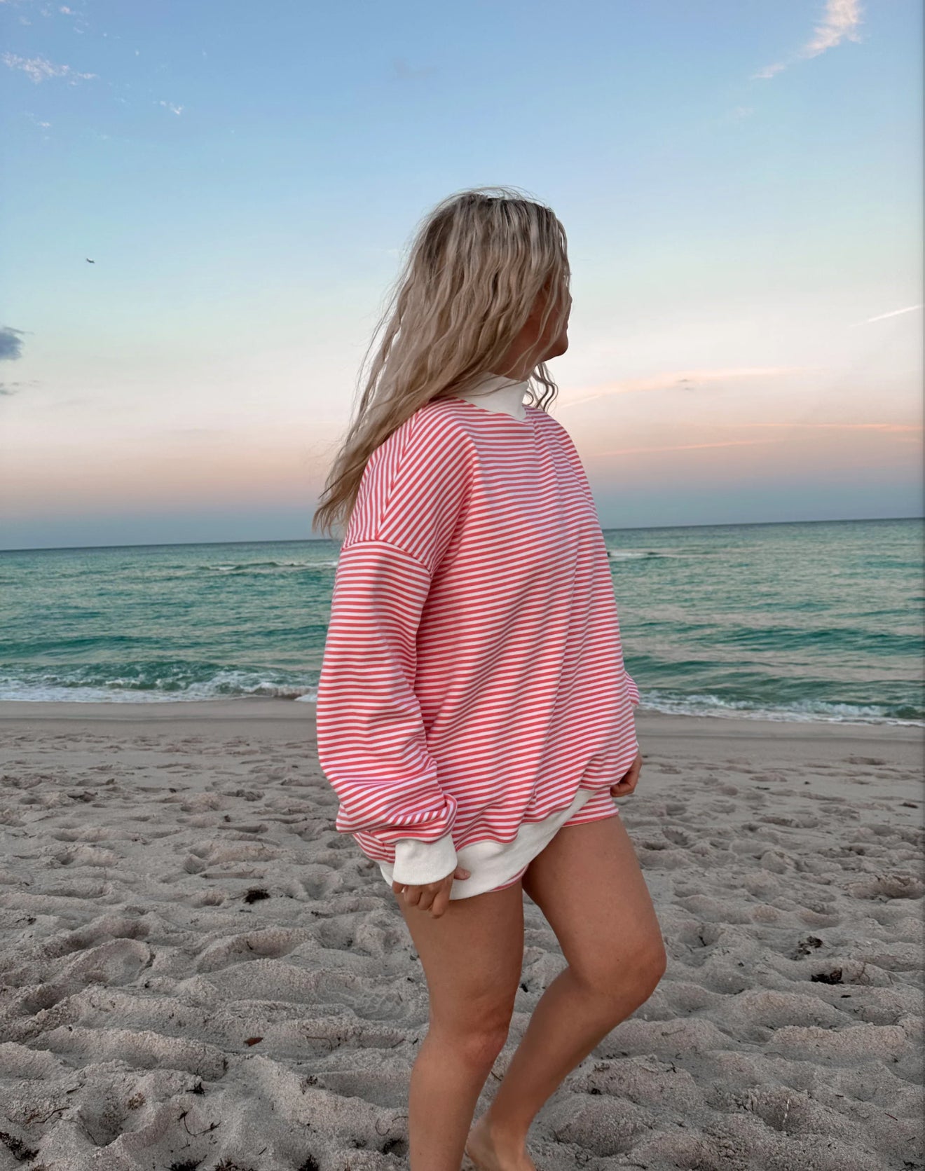 Sail Away Mockneck Oversized Sweatshirt