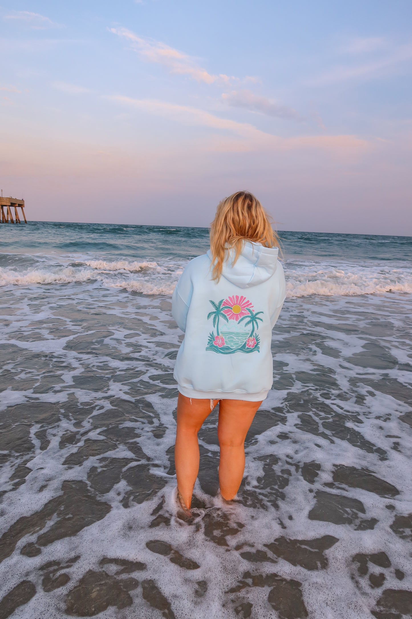 Hibiscus Dream Oversized Hoodie