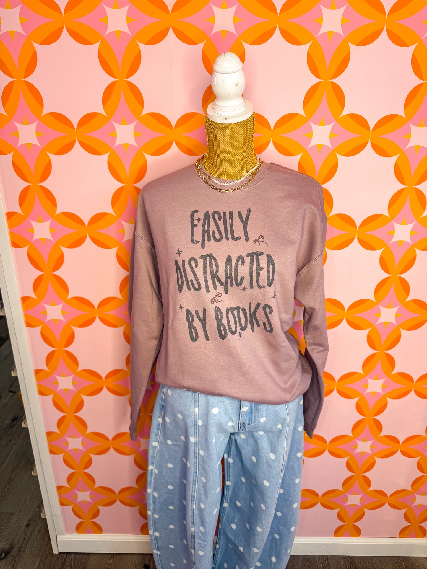 Distracted by Books Sweatshirt