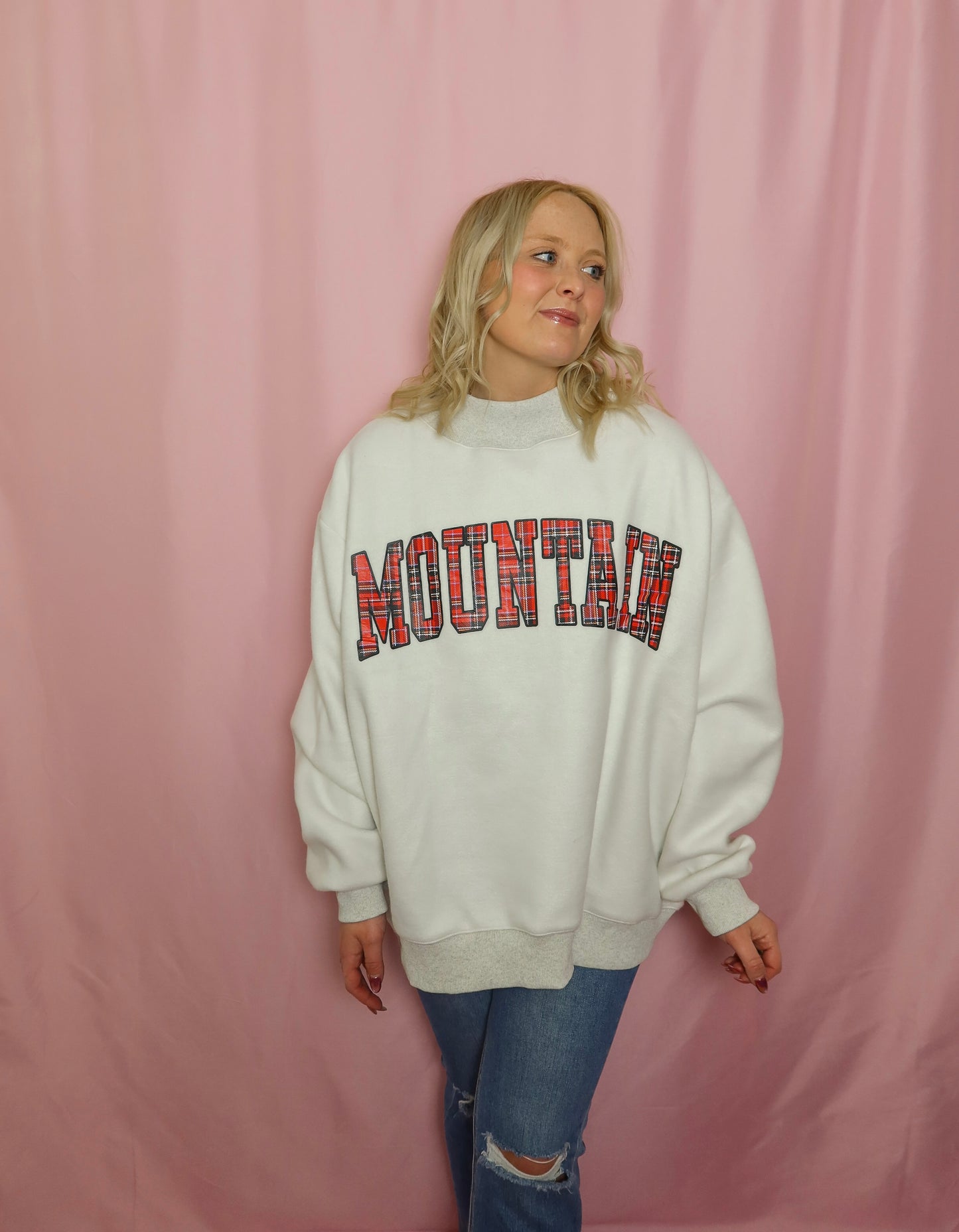Lake& Mountain Reversible Mockneck Sweatshirt