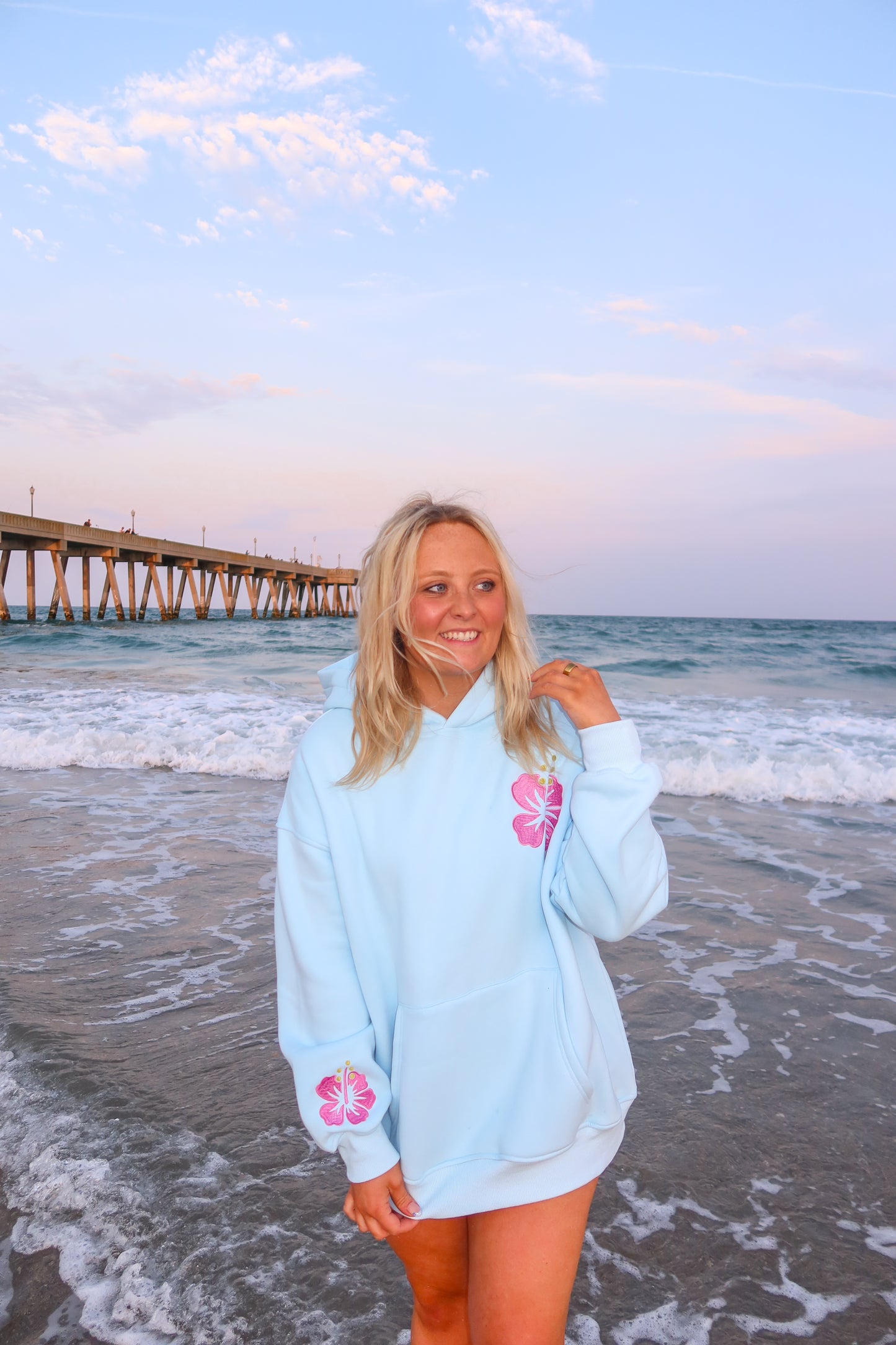 Hibiscus Dream Oversized Hoodie