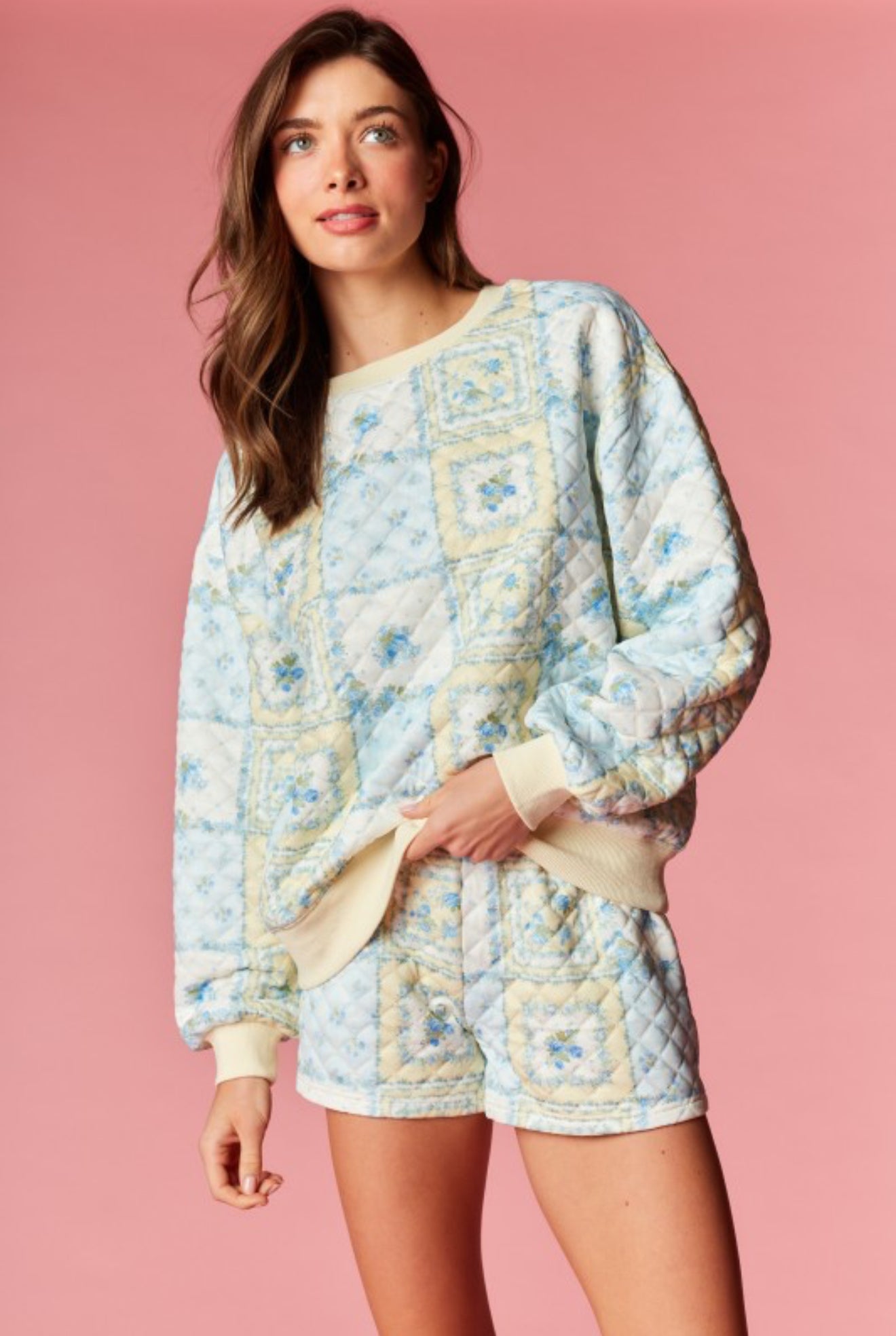 Lemon Blossom Quilted Set