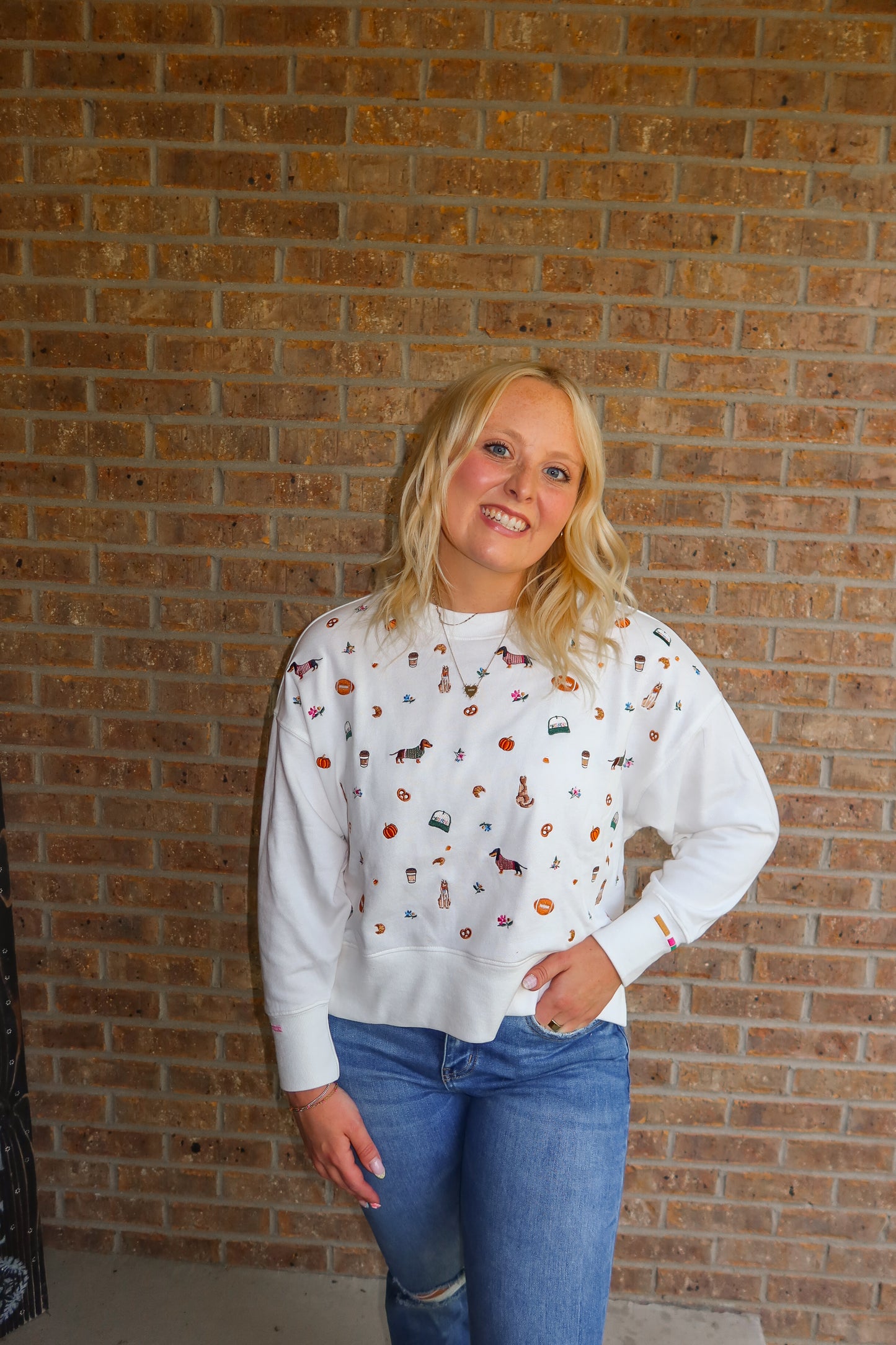 Fall Favorites Embroidered Sweatshirt