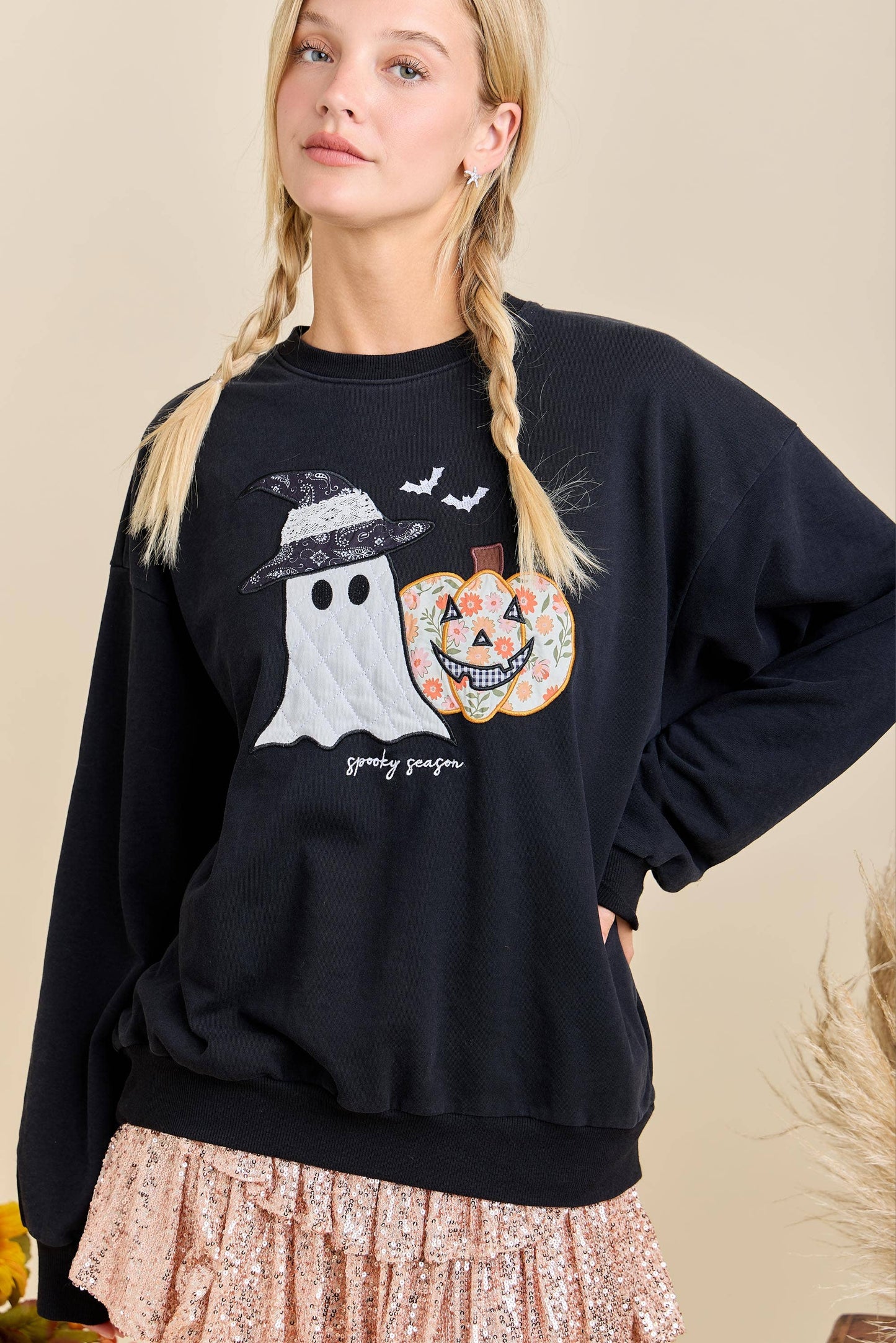 Halloween Patchwork Crewneck