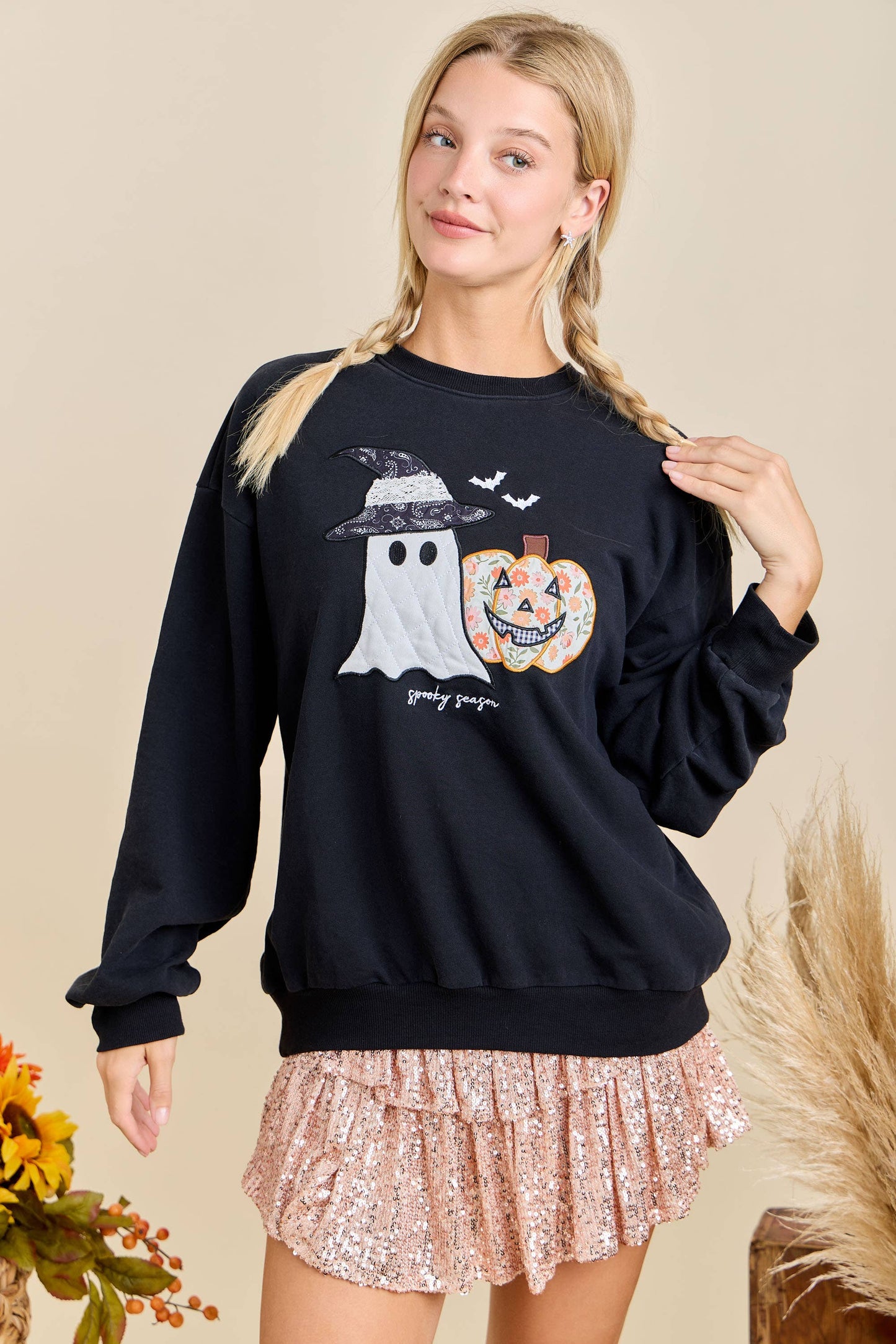 Halloween Patchwork Crewneck