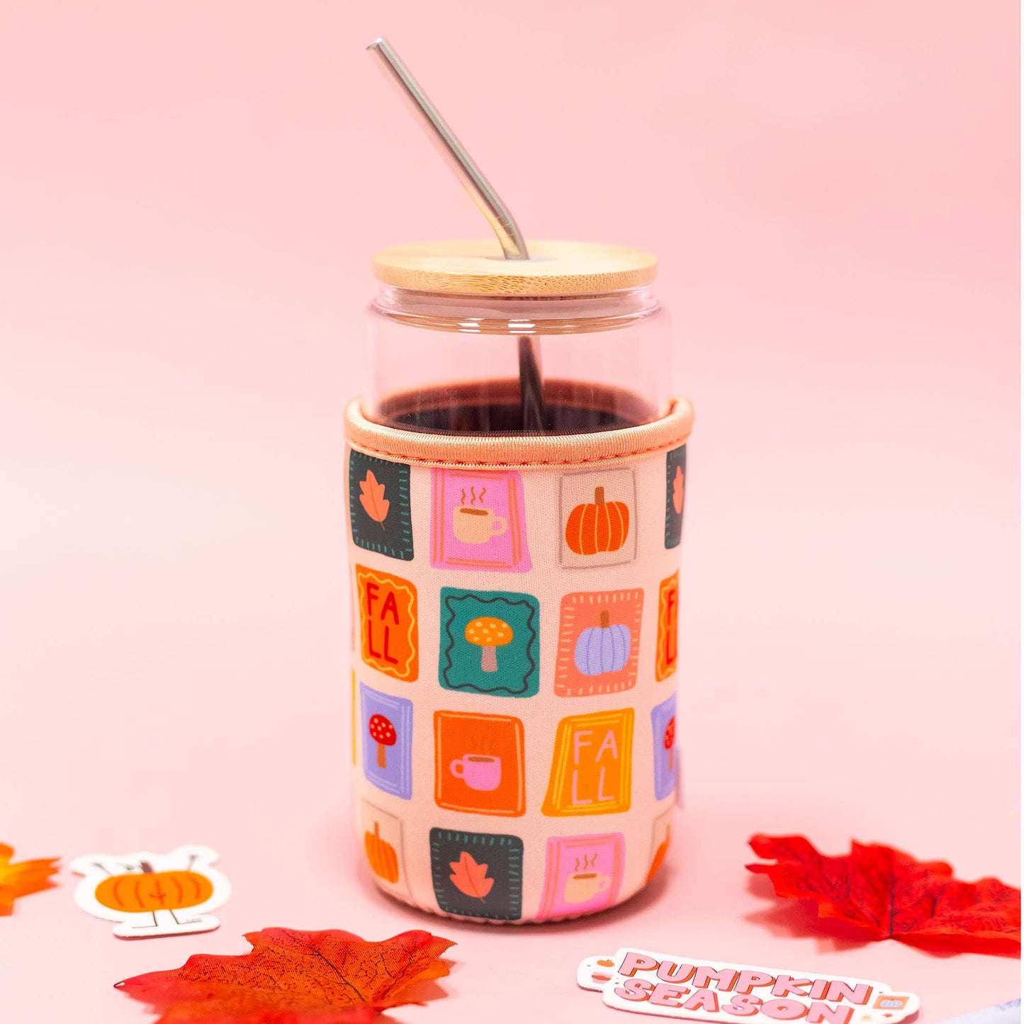 Fall Patches Coffee Coozie