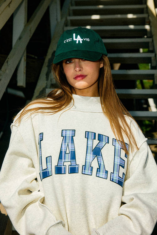Lake& Mountain Reversible Mockneck Sweatshirt