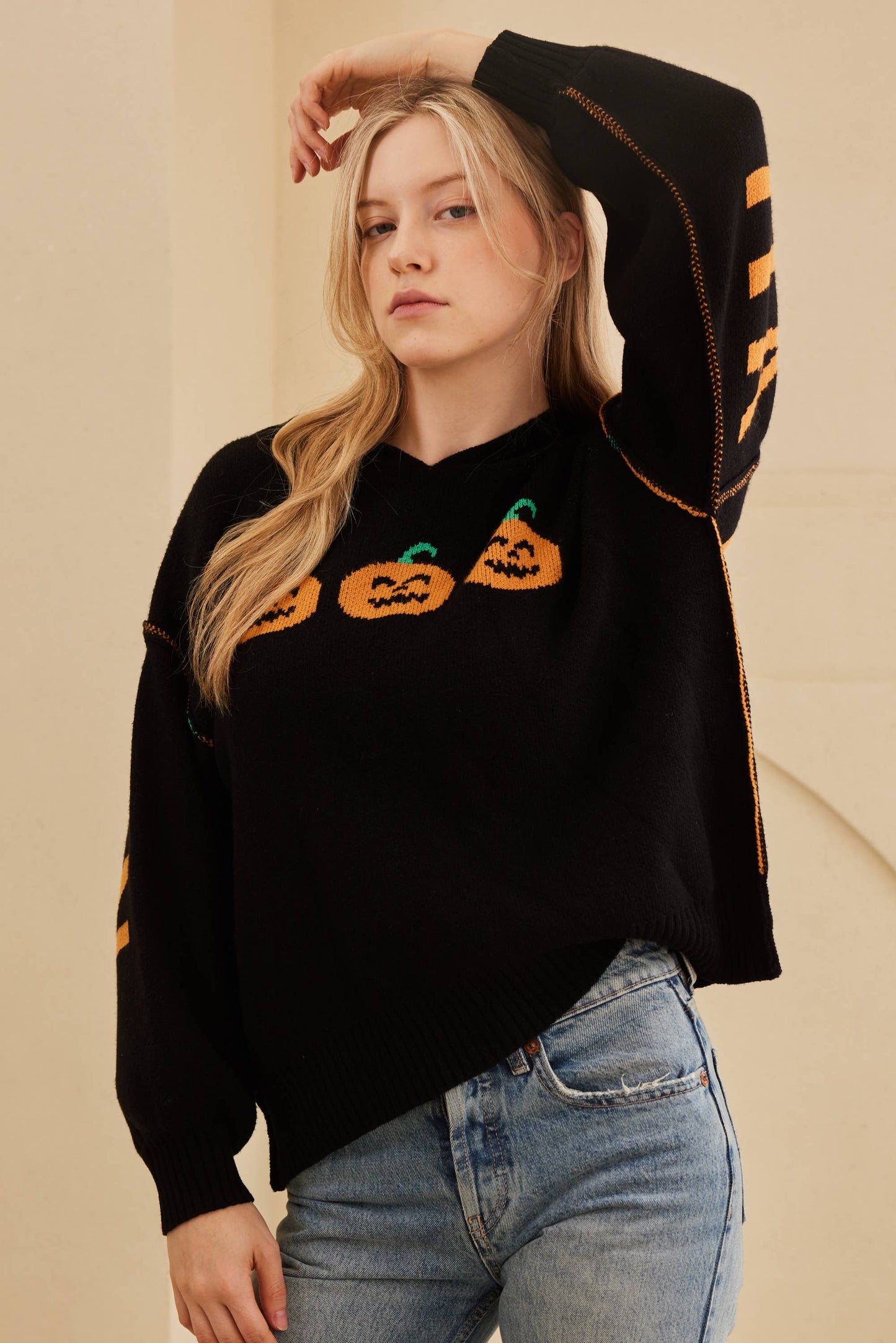 Hooded Halloween Sweater