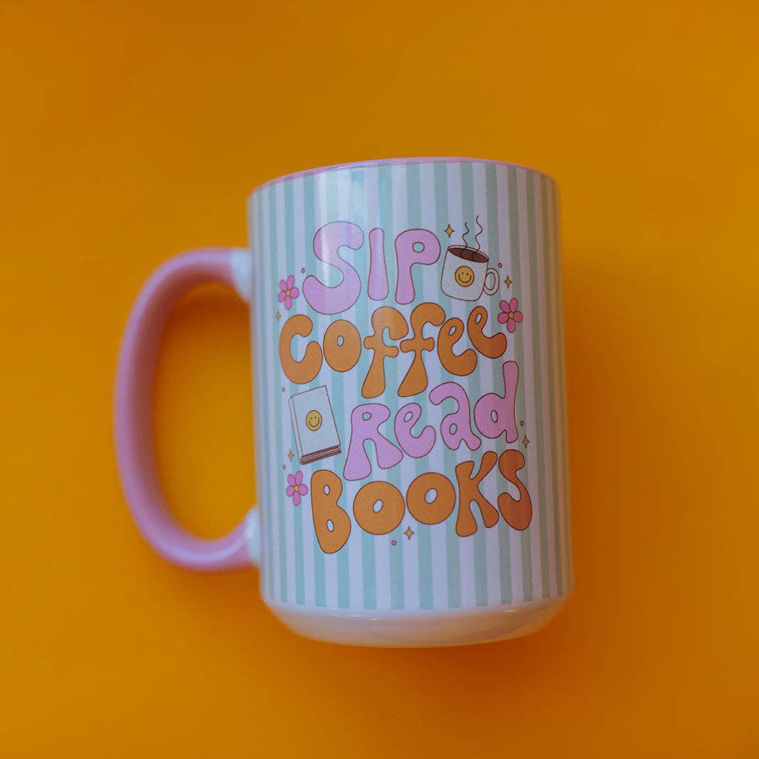 Sip Coffee Read Books Mug
