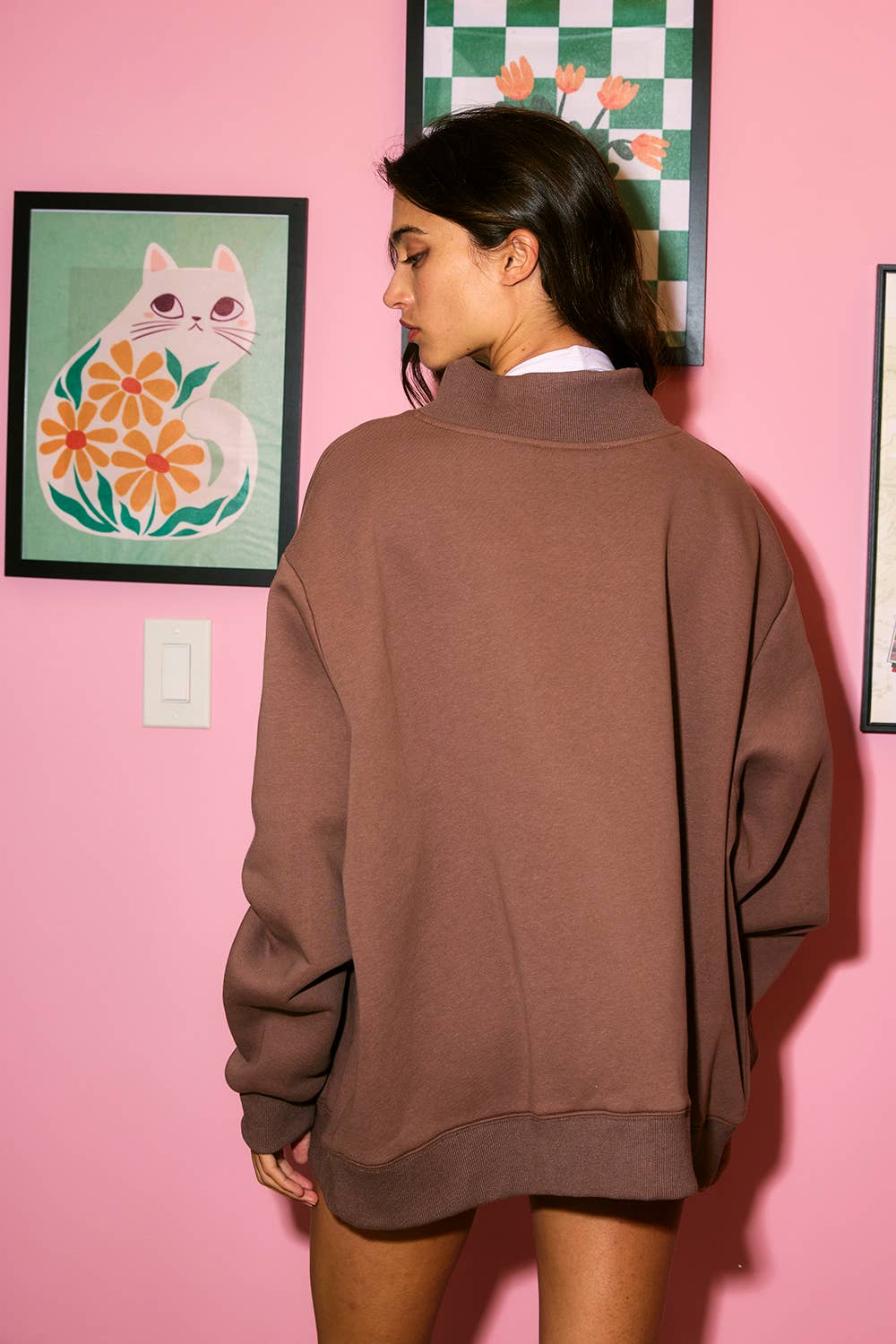 NASHVILLE & BROADWAY Reversible Mockneck Sweatshirt