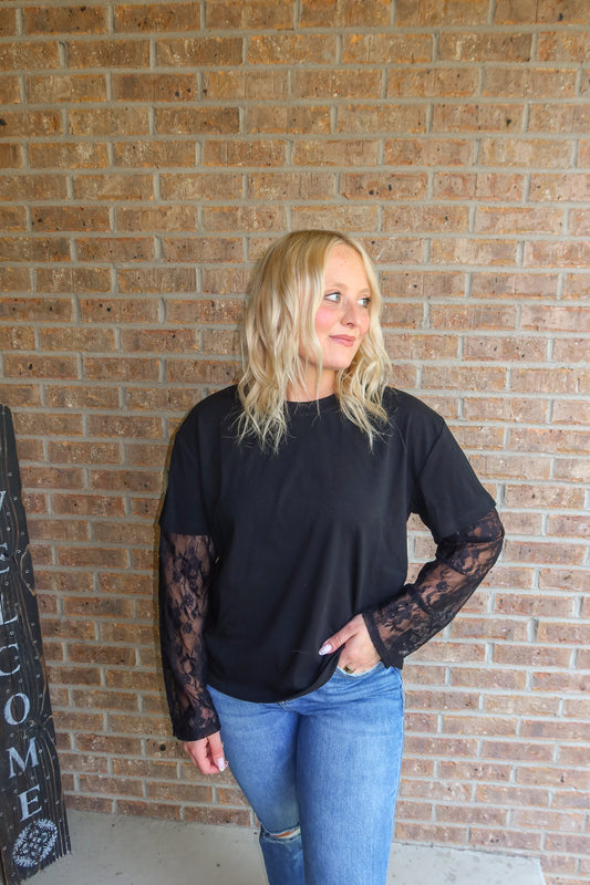 Midnight Muse Lace Top