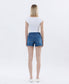 Harbor Lane High Rise Drawstring Denim Shorts