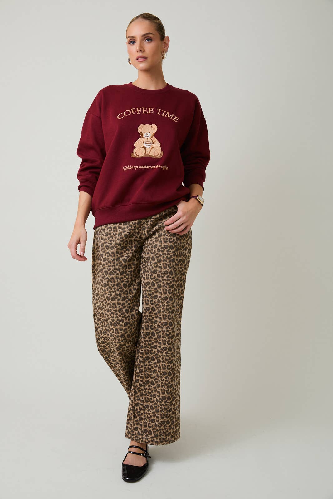 Coffee Time Teddy Sweatshirt