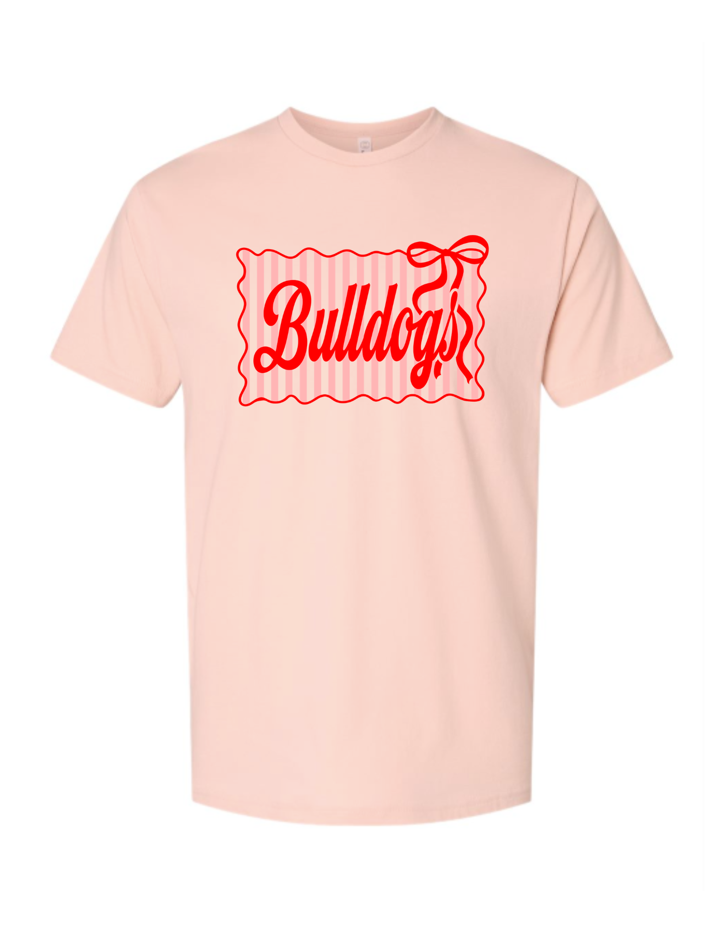 Pink Bulldogs Bow Graphic Tee