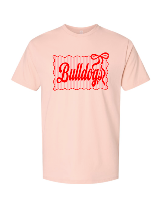 Pink Bulldogs Bow Graphic Tee