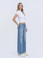 High Rise Distressed Wide Leg Jeans