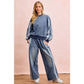 Washed Lace Denim Pants