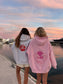 Ocean Heart Embroidered Oversized Hoodie