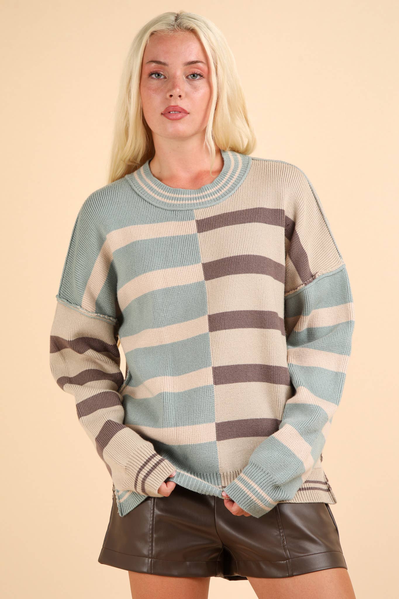 Daydream Oversized Striped Knit Sweater