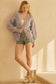 Lavender Cable Knit Cardigan